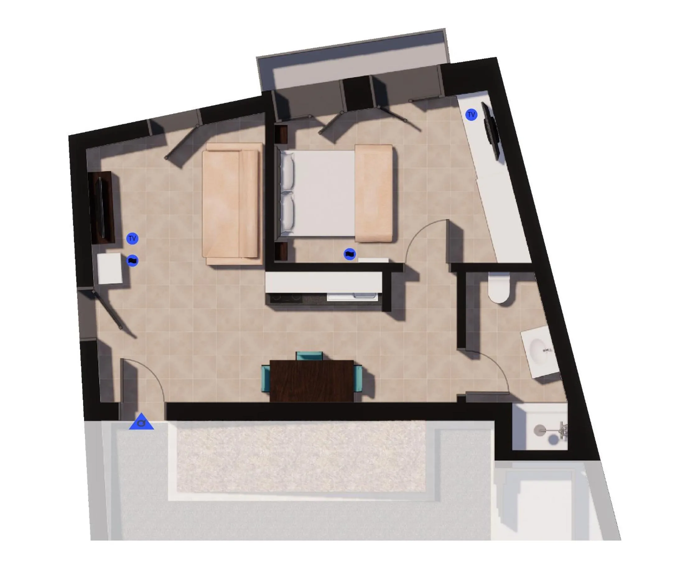 Floor plan in Bemyguest - Loft Guest House Jardim das Mães Charming