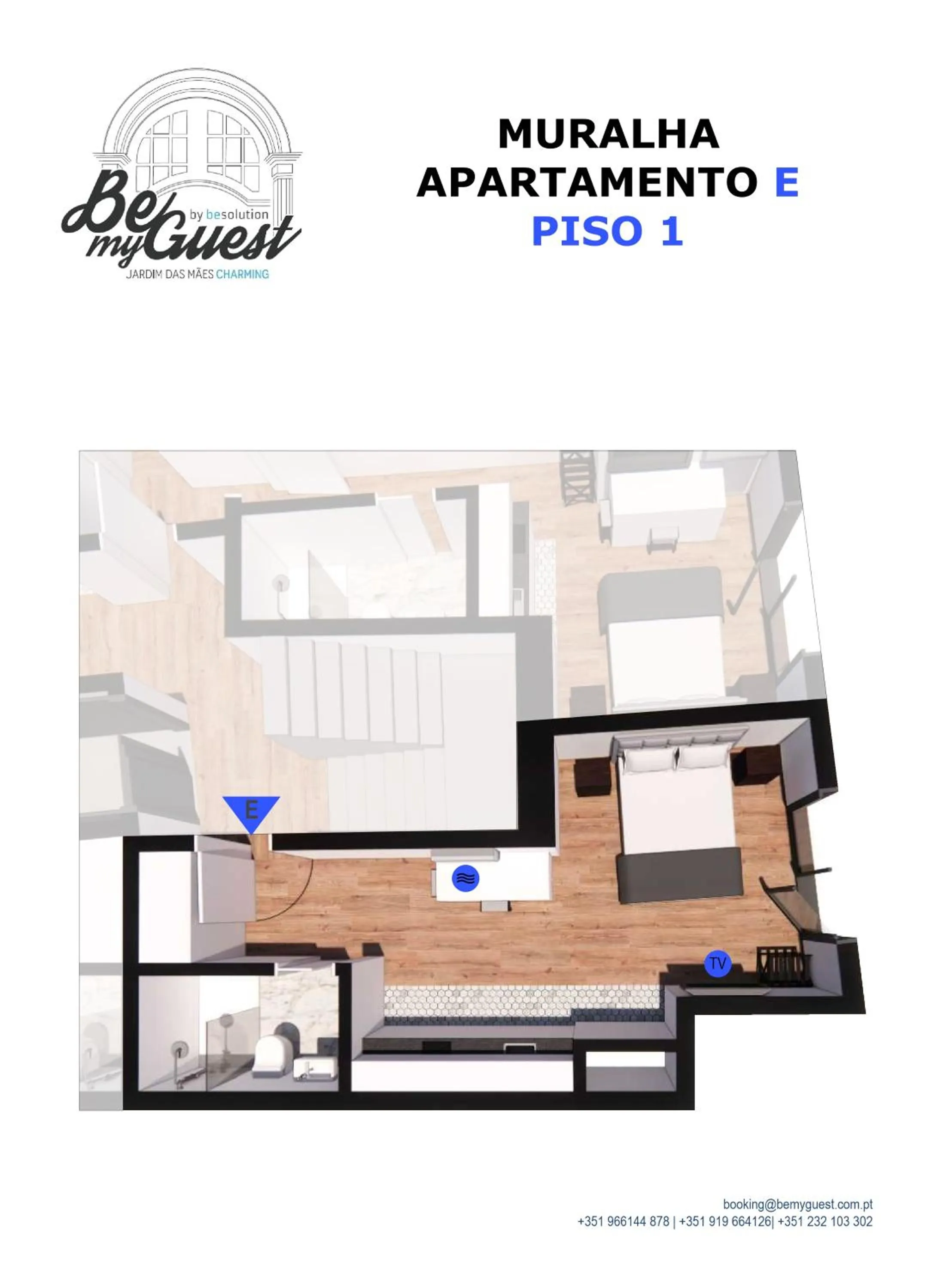 Floor plan in Bemyguest - Loft Guest House Jardim das Mães Charming