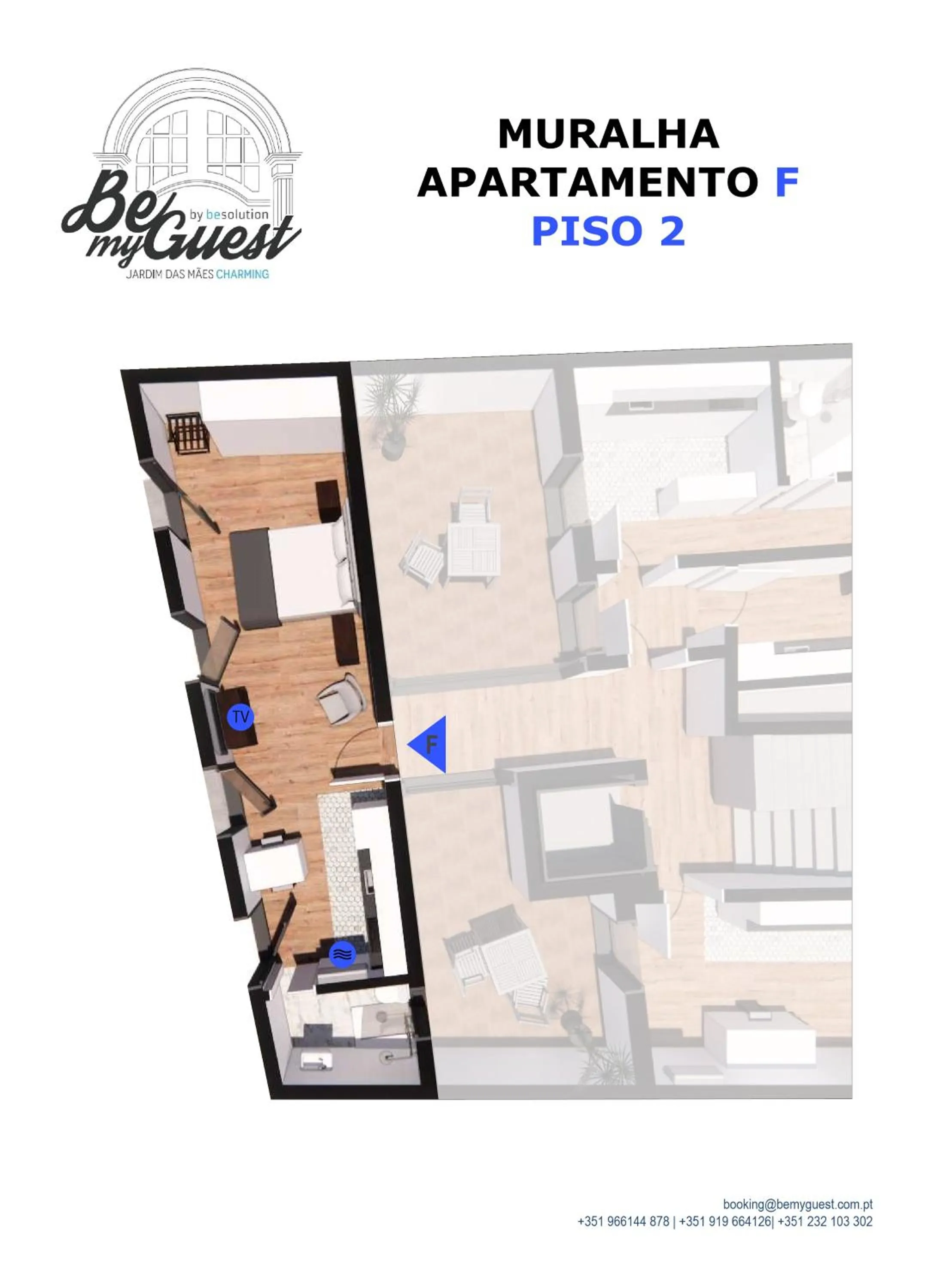 Floor plan in Bemyguest - Loft Guest House Jardim das Mães Charming