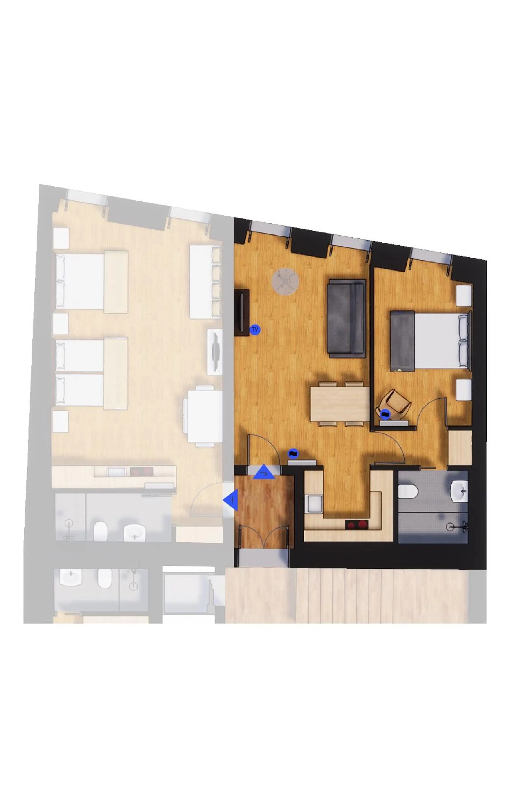 Floor plan in Bemyguest - Loft Guest House Jardim das Mães Charming