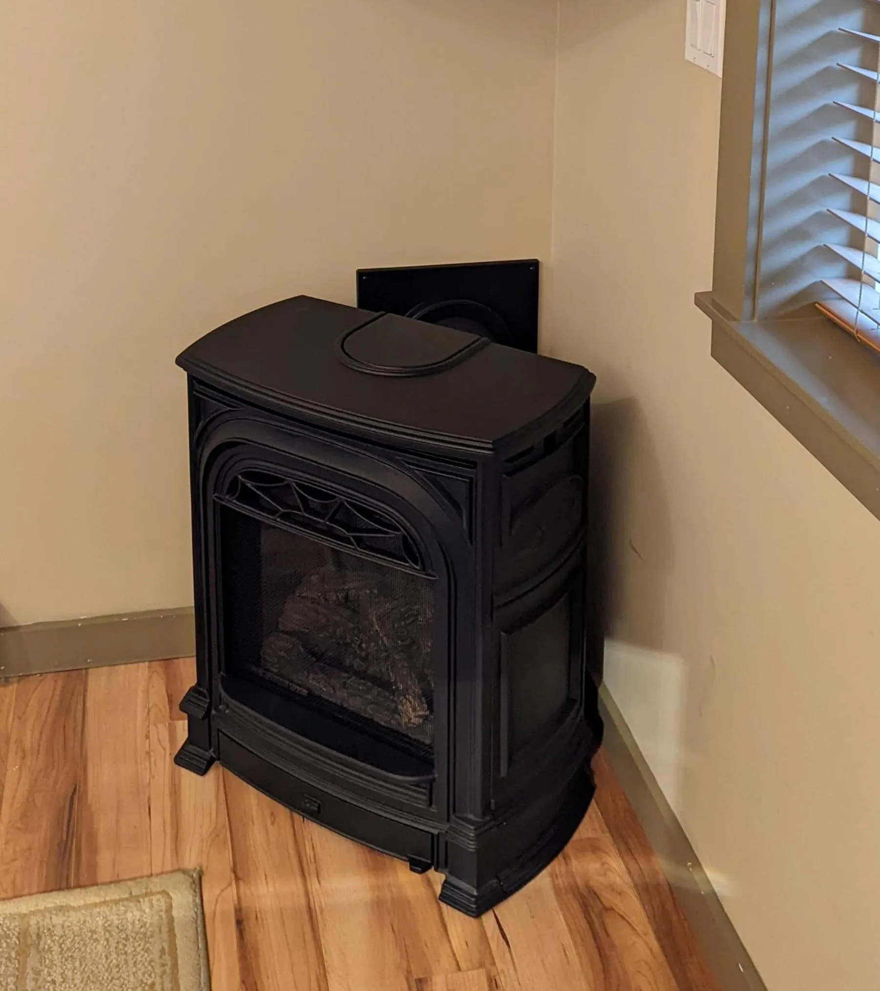 fireplace in A Shack In The Woods