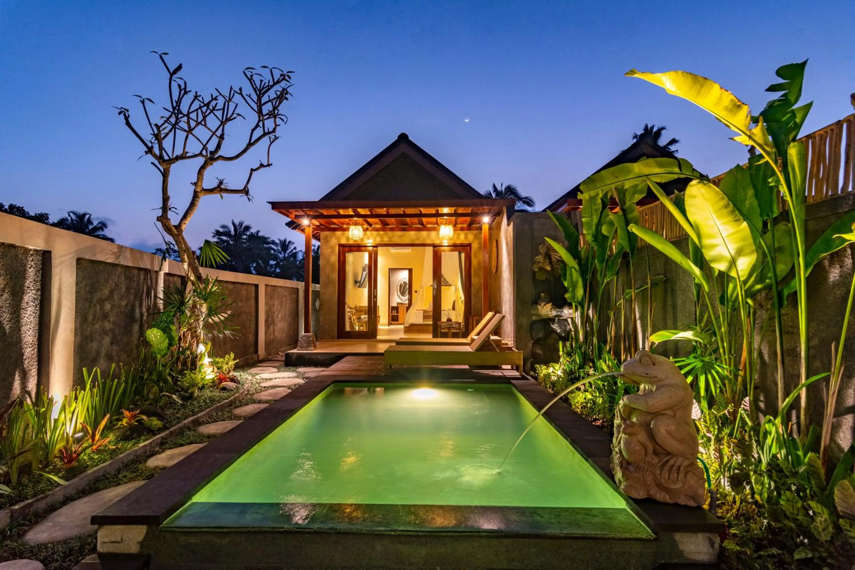 Pool view in Shankara Villa Ubud by Dhananjaya Hospitality