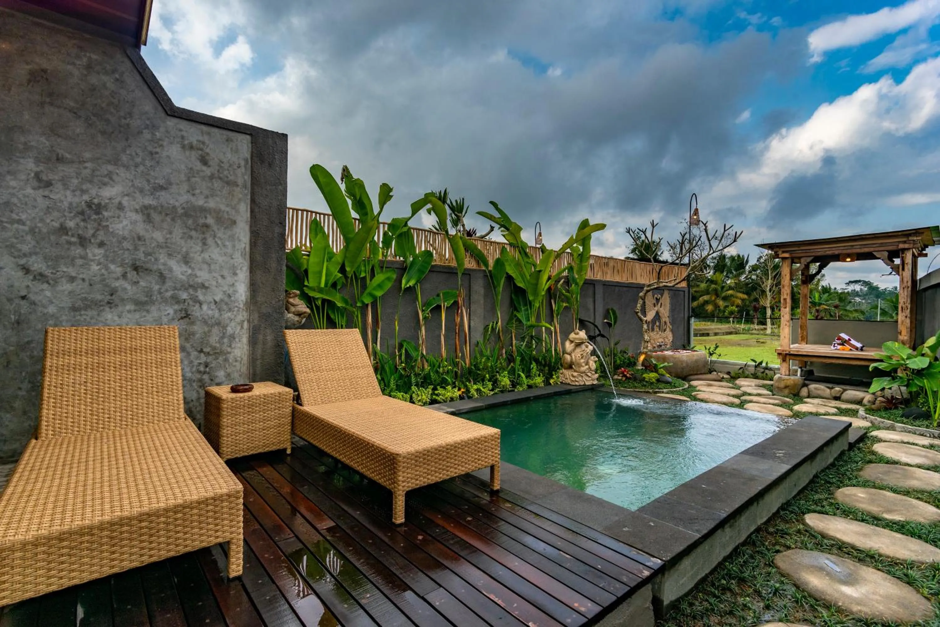 Pool view in Shankara Villa Ubud by Dhananjaya Hospitality