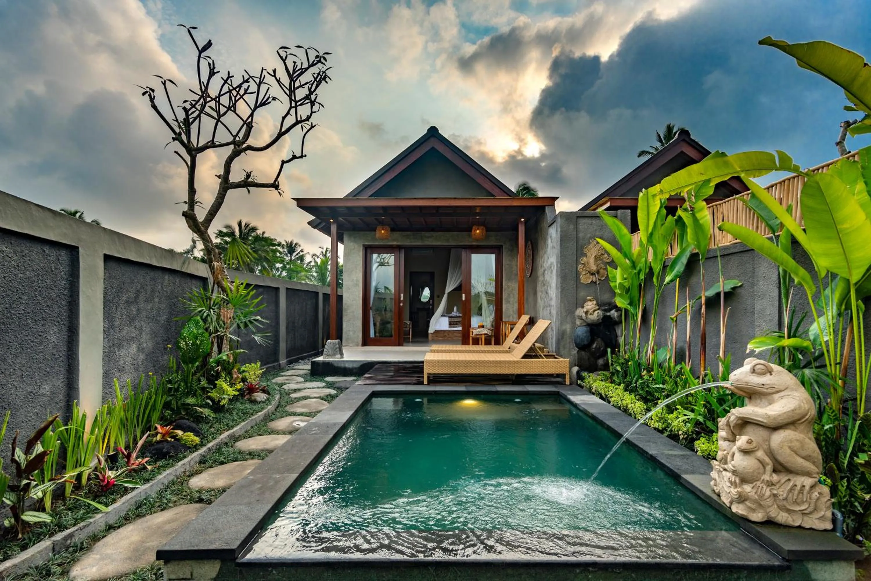 Pool view in Shankara Villa Ubud by Dhananjaya Hospitality