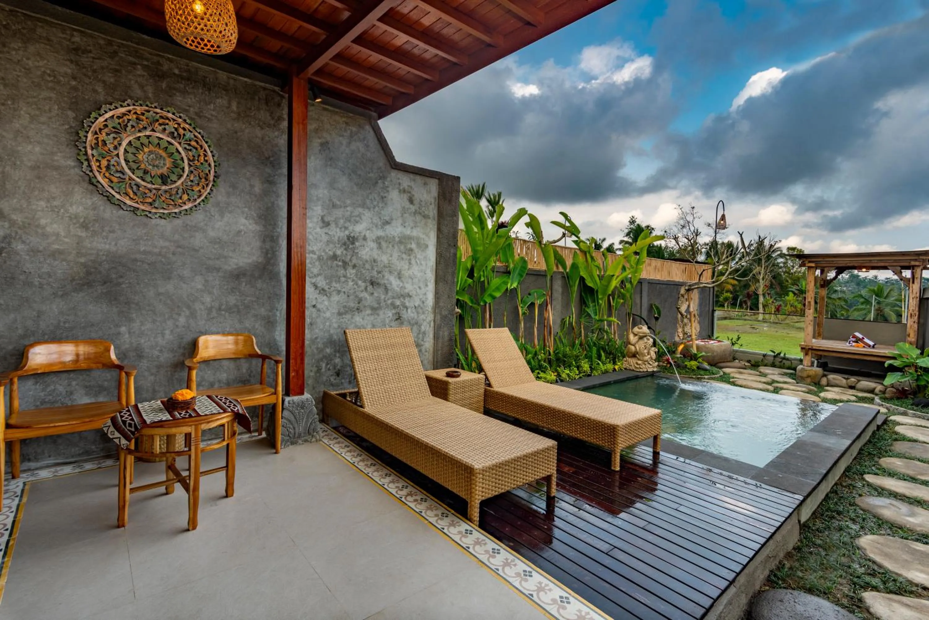 Pool view in Shankara Villa Ubud by Dhananjaya Hospitality