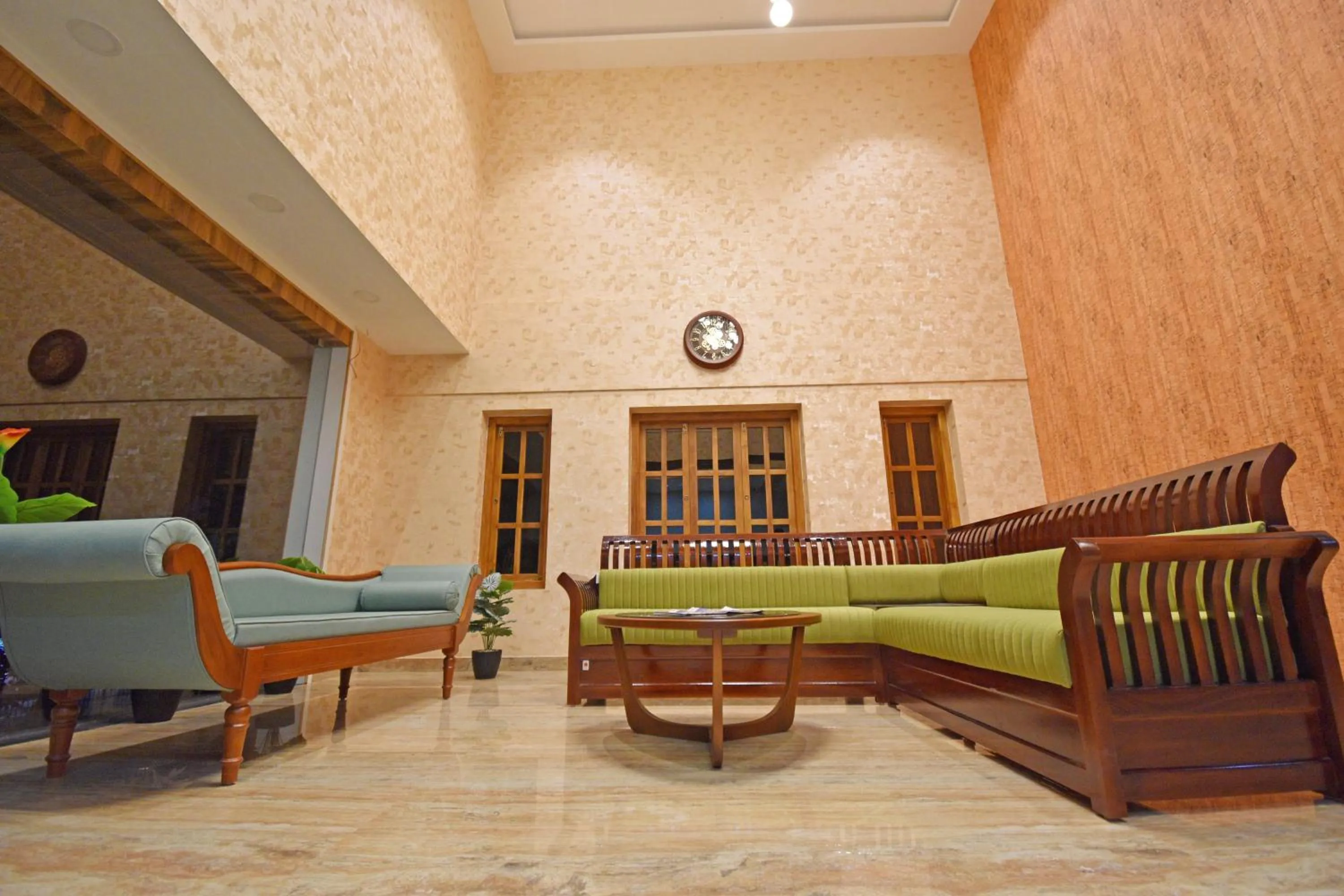 Seating area in A K G Hotel