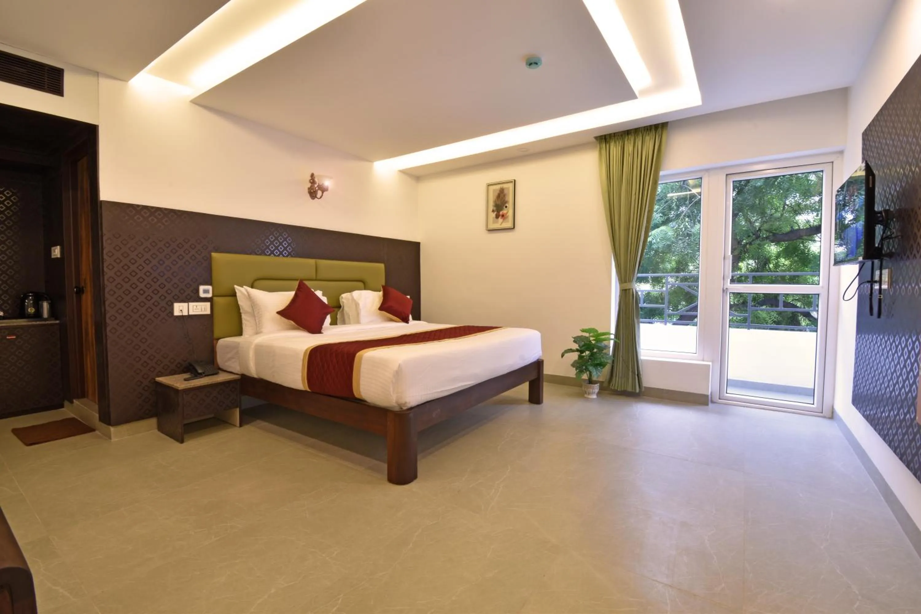 Balcony/Terrace, Bed in A K G Hotel