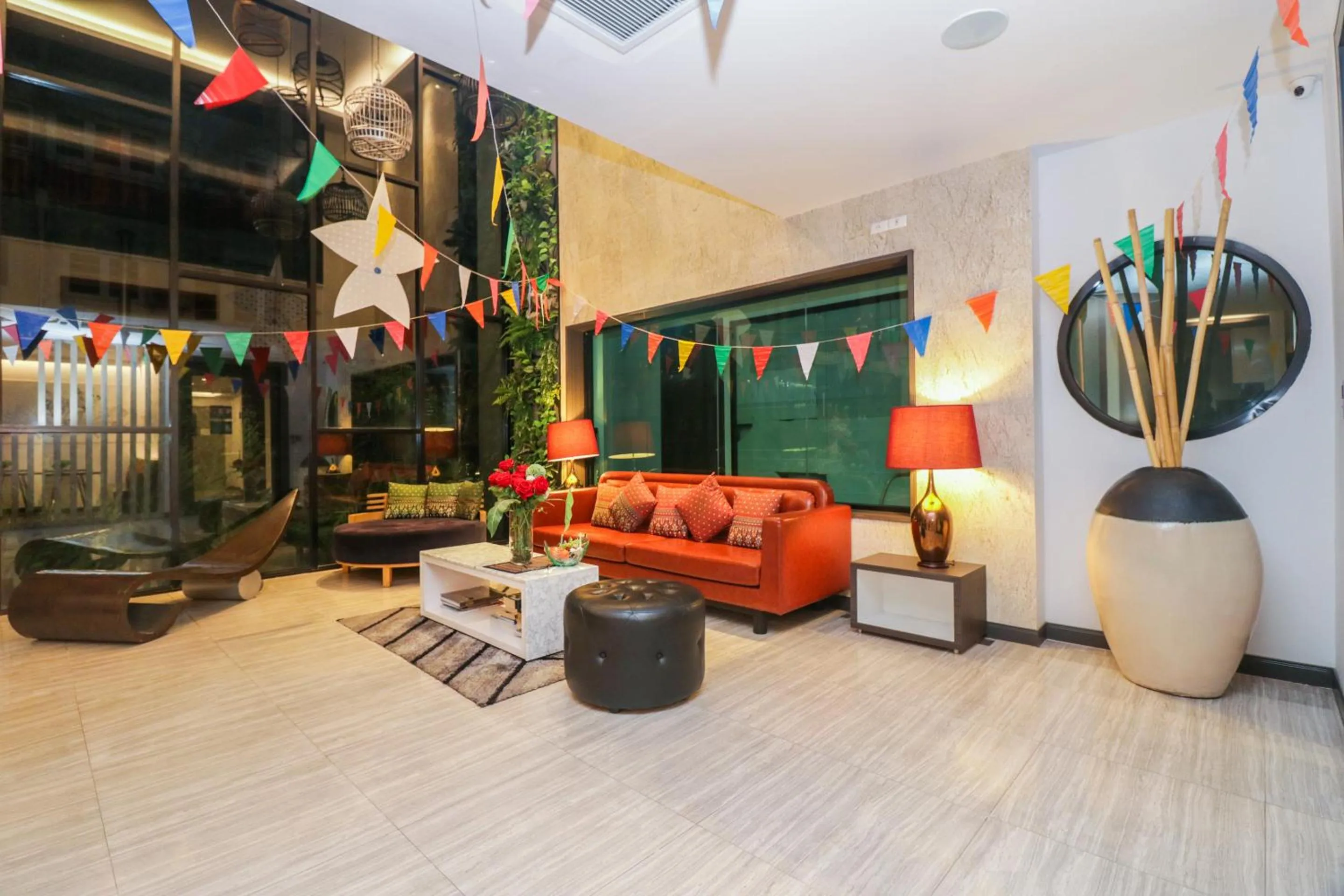 Lobby or reception in Aim House Bangkok No Parking