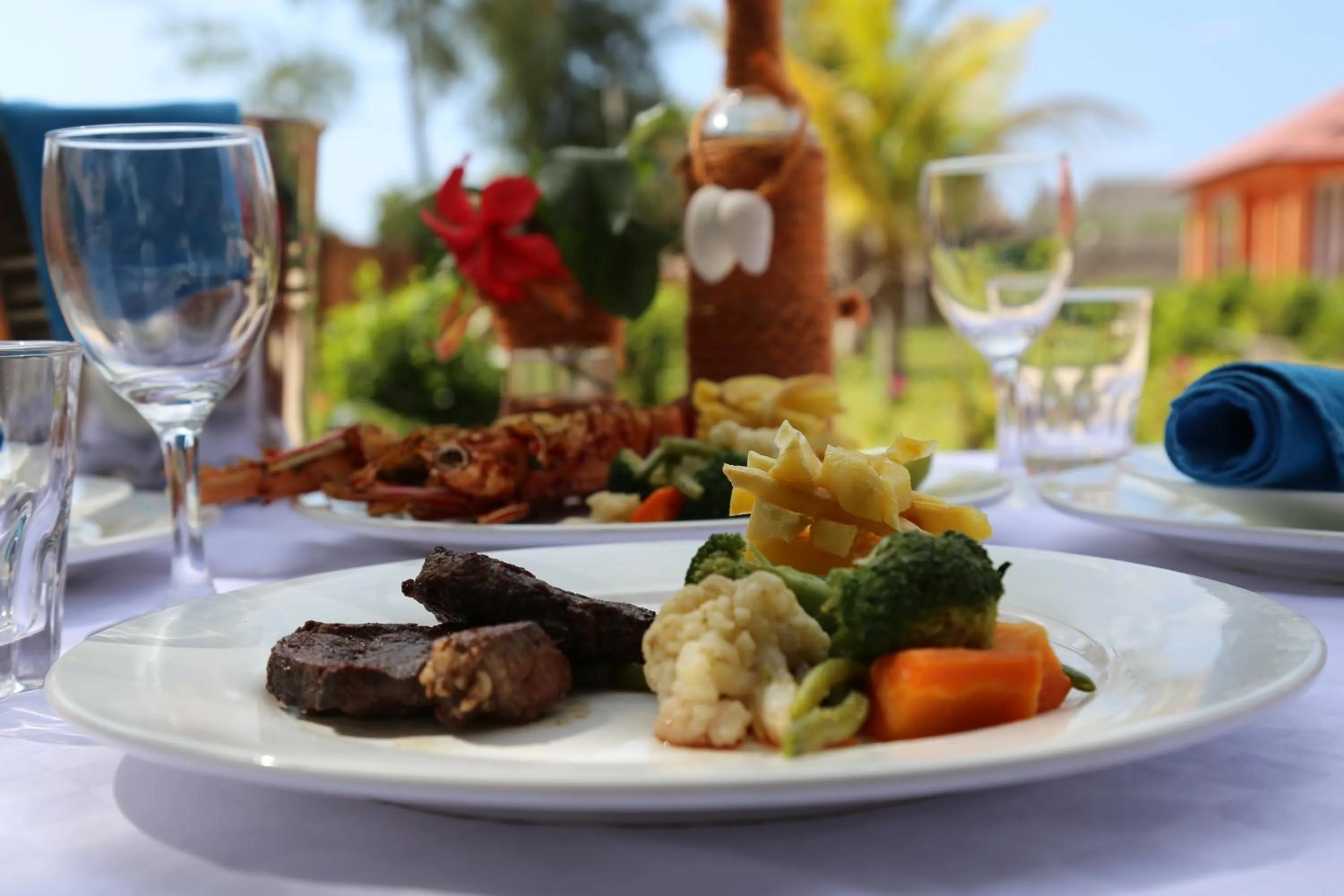 Lunch in Kigwedeni Villas