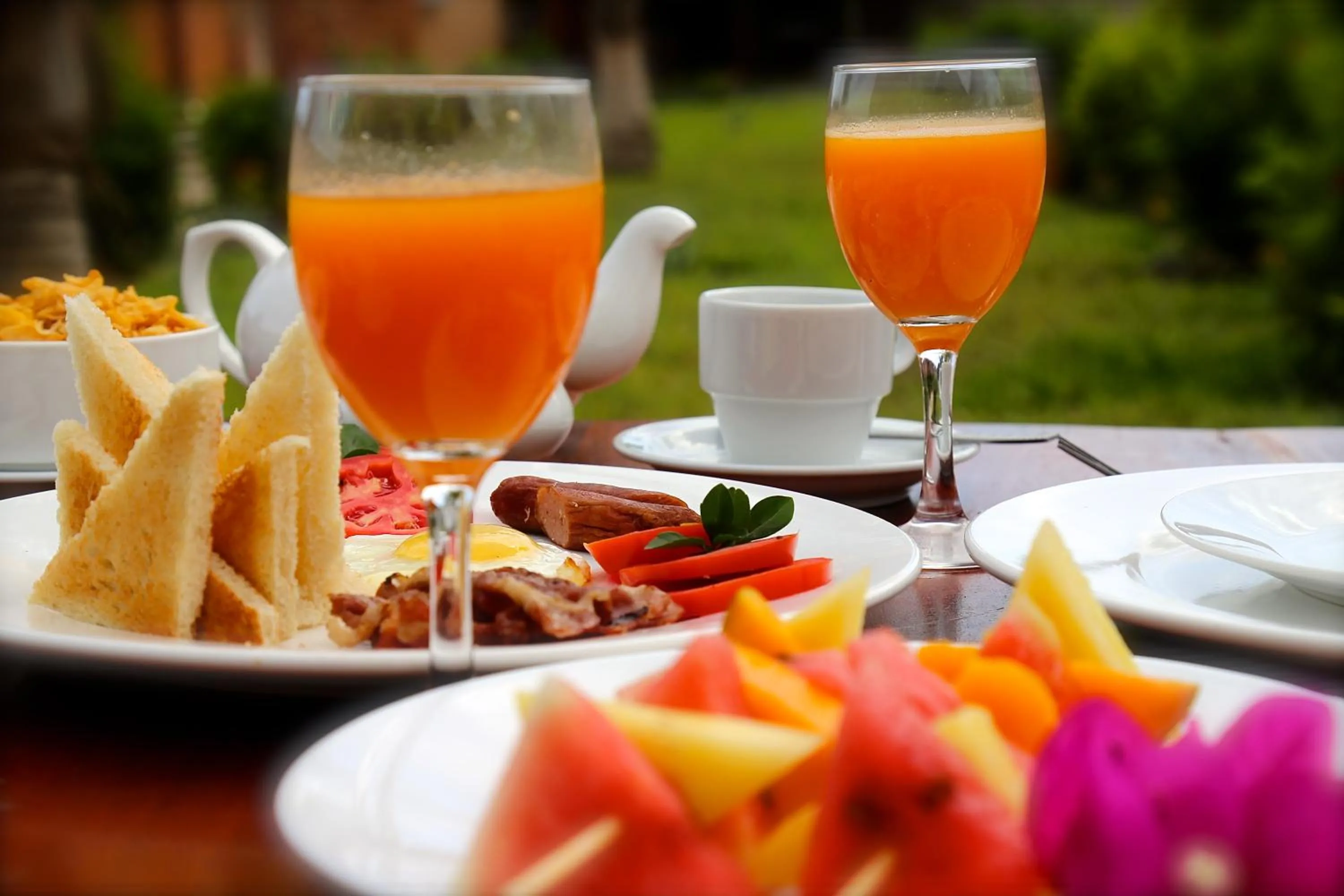 Continental breakfast in Kigwedeni Villas