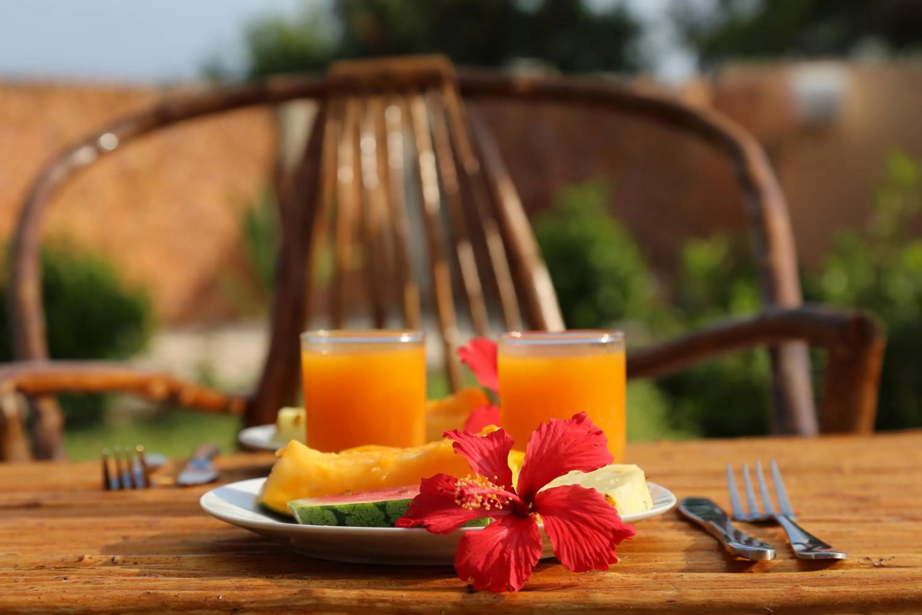 Continental breakfast in Kigwedeni Villas