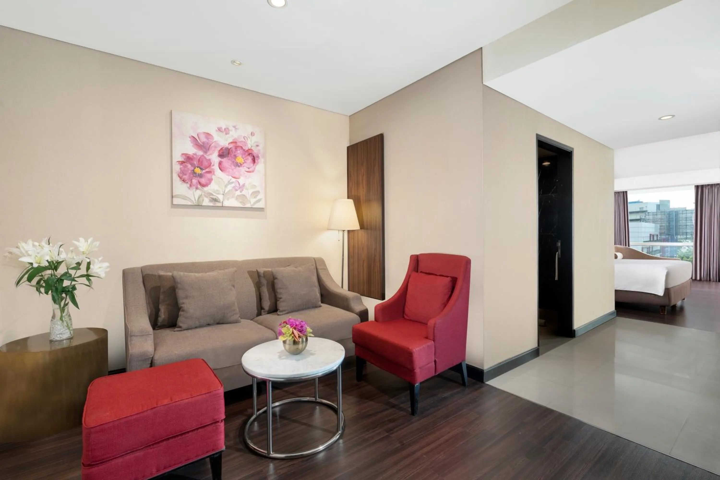 Seating area in Swiss-Belhotel Airport Jakarta