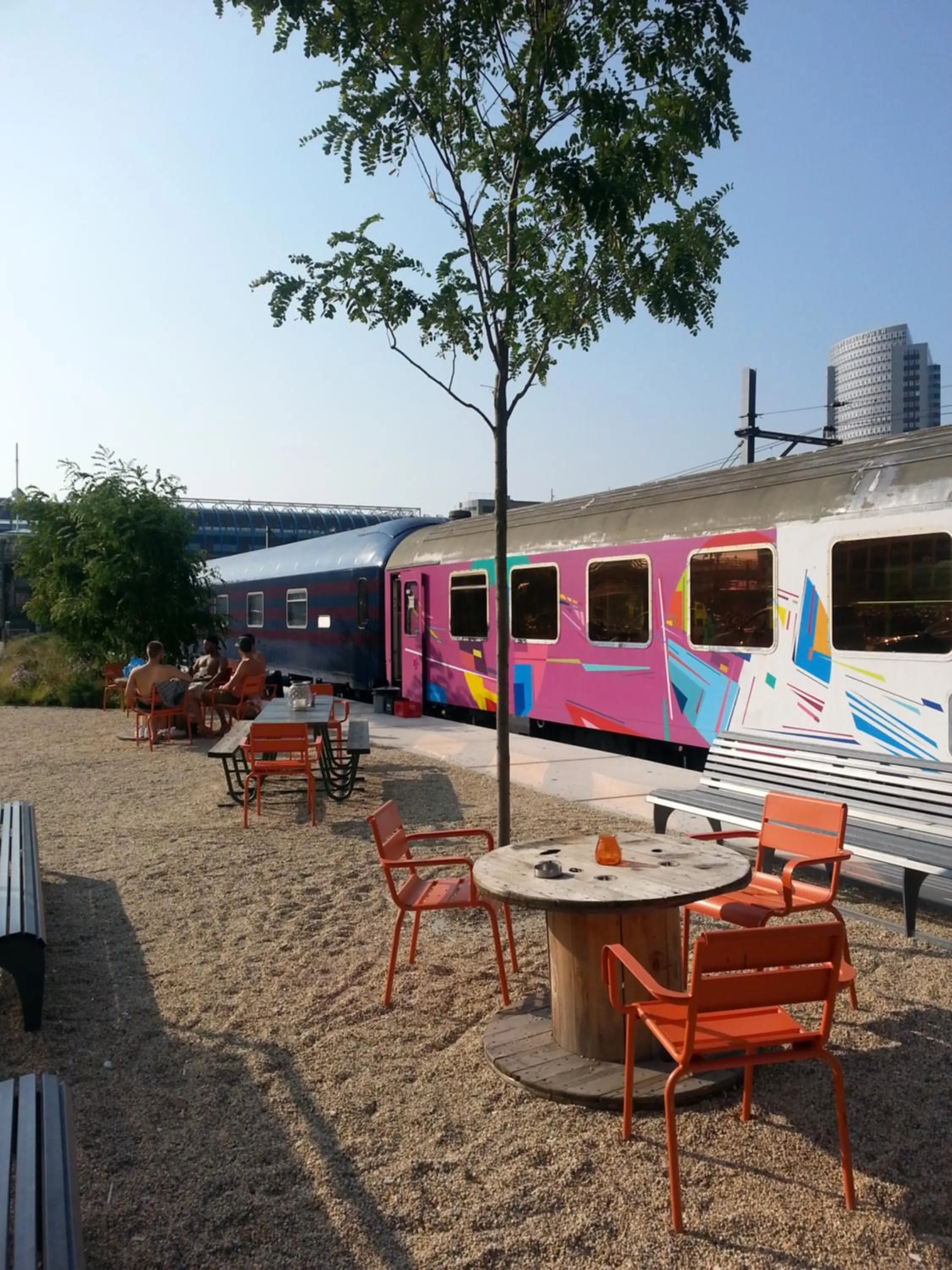 Patio in Train Lodge Amsterdam