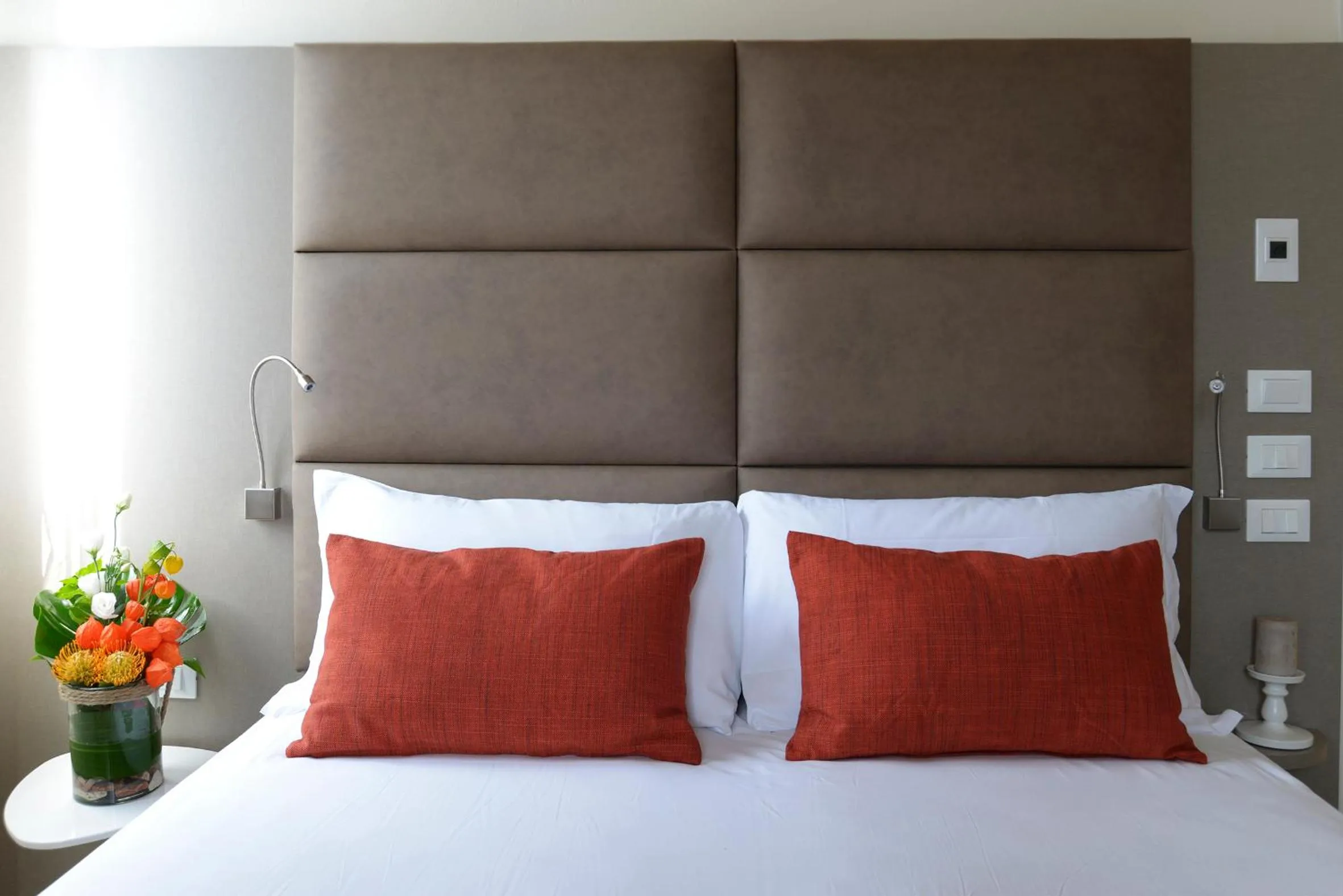 Decorative detail, Bed in Leone Hotel