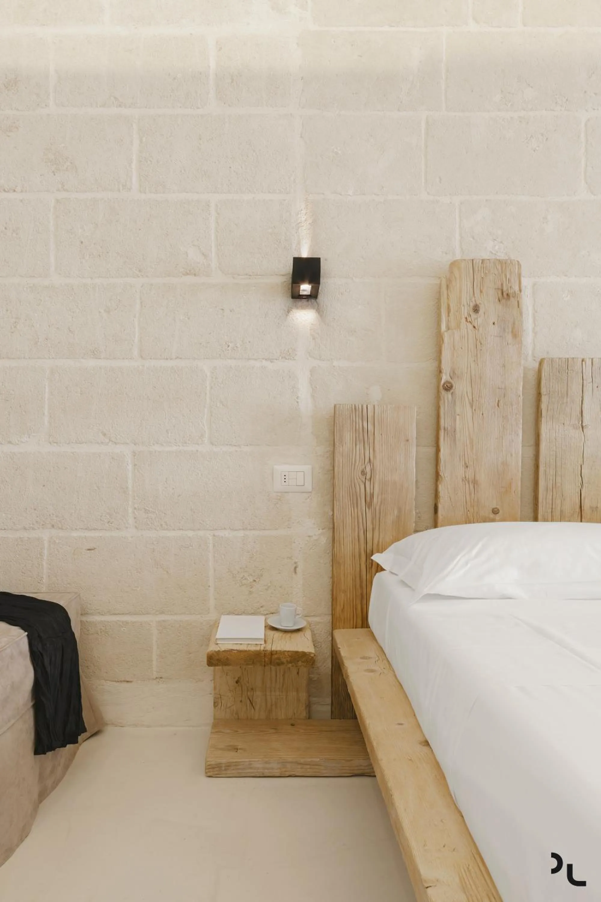 Decorative detail, Bed in Hydria Rooms