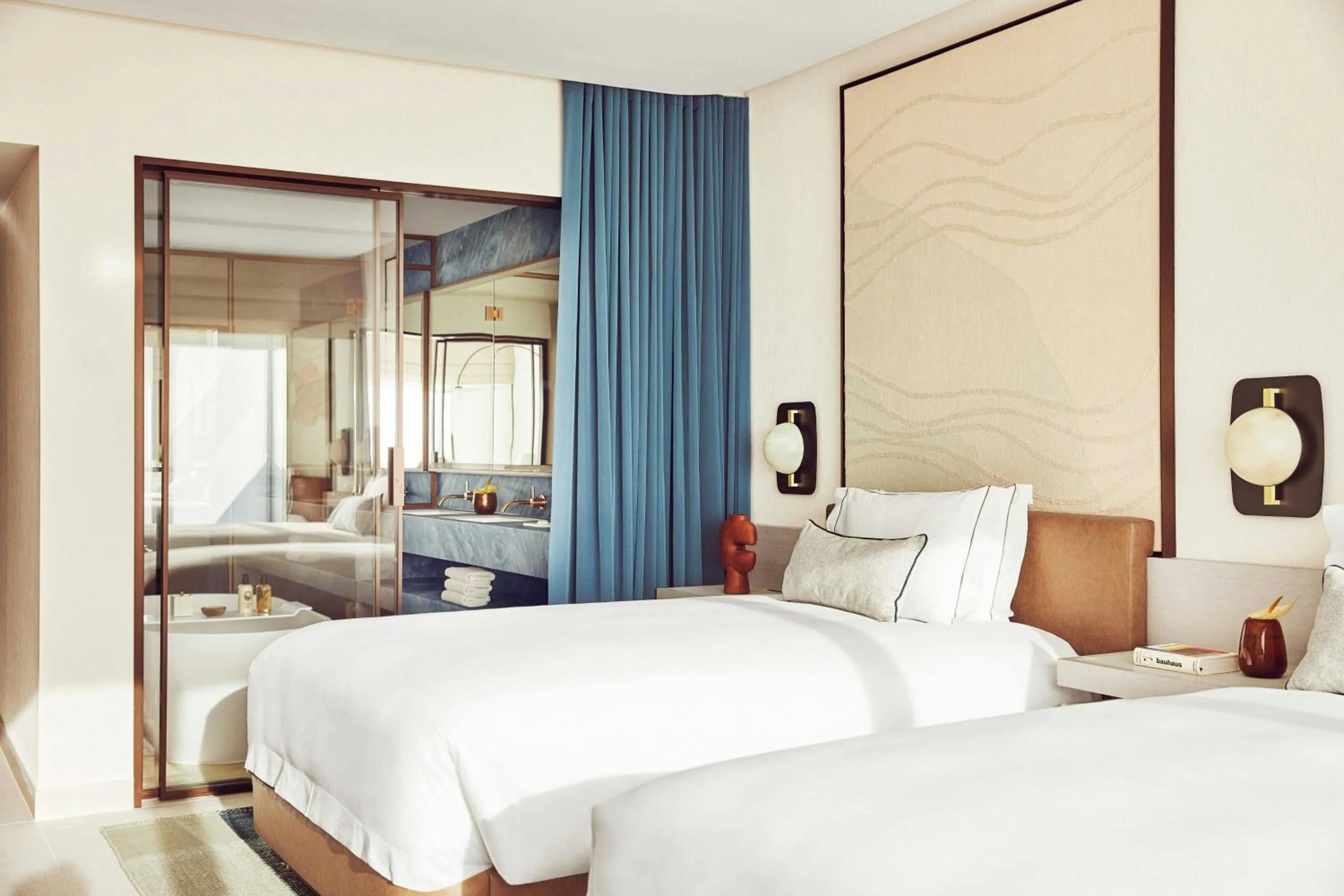 Bathroom, Bed in Hotel Arts Barcelona