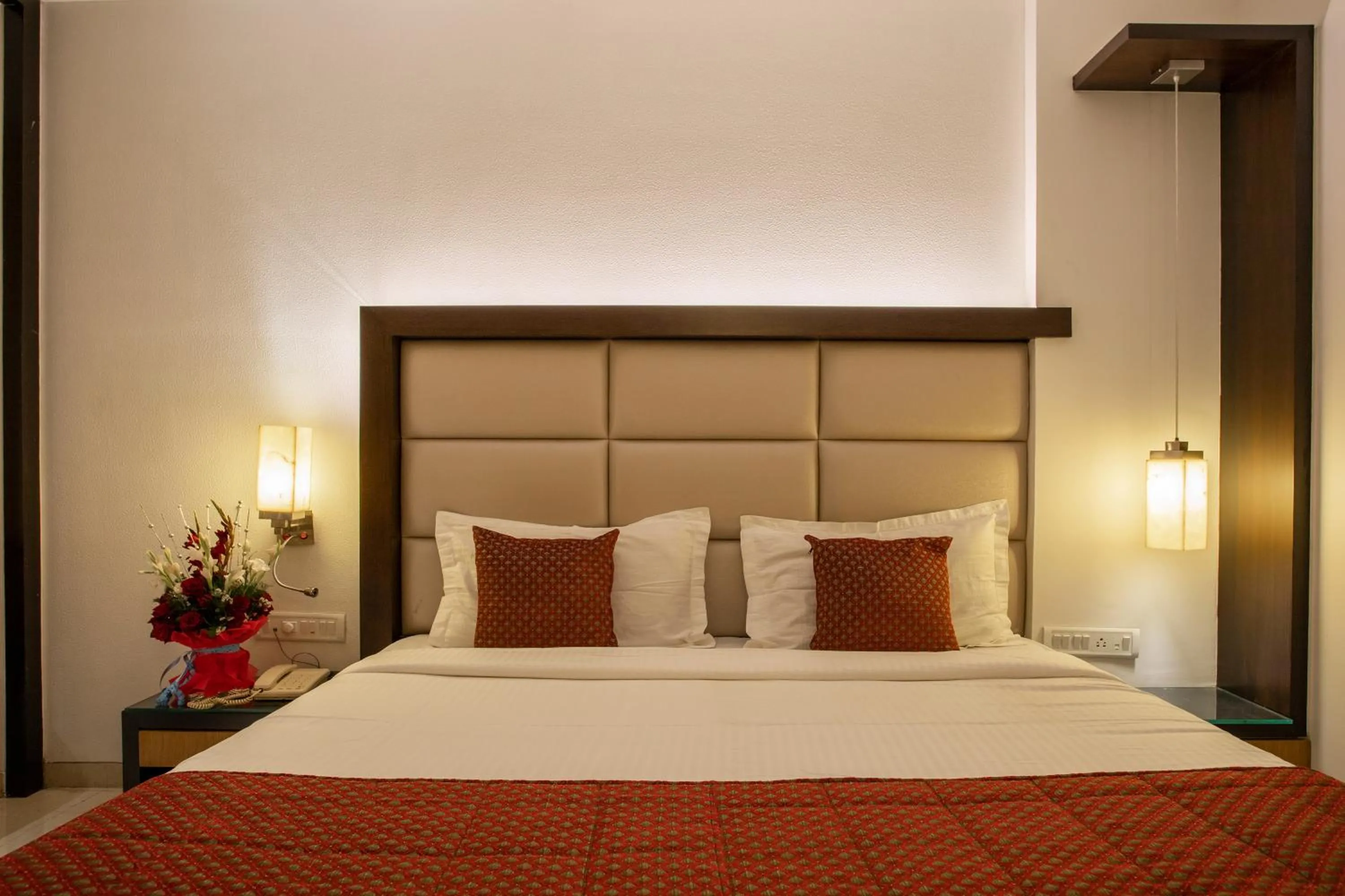 Bed in Hotel Dwaraka Residency