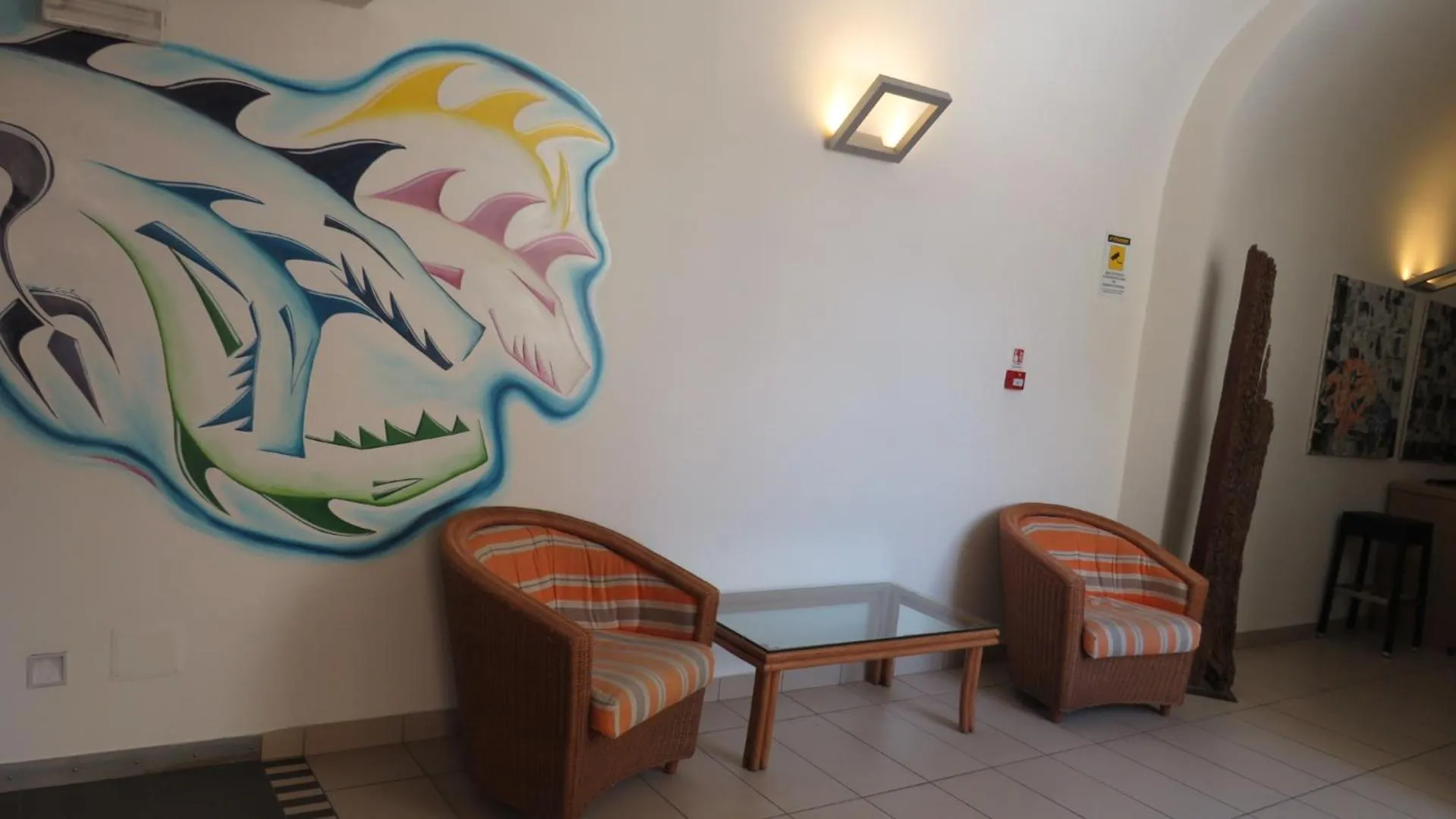 Seating area in Seven Hostel & Rooms