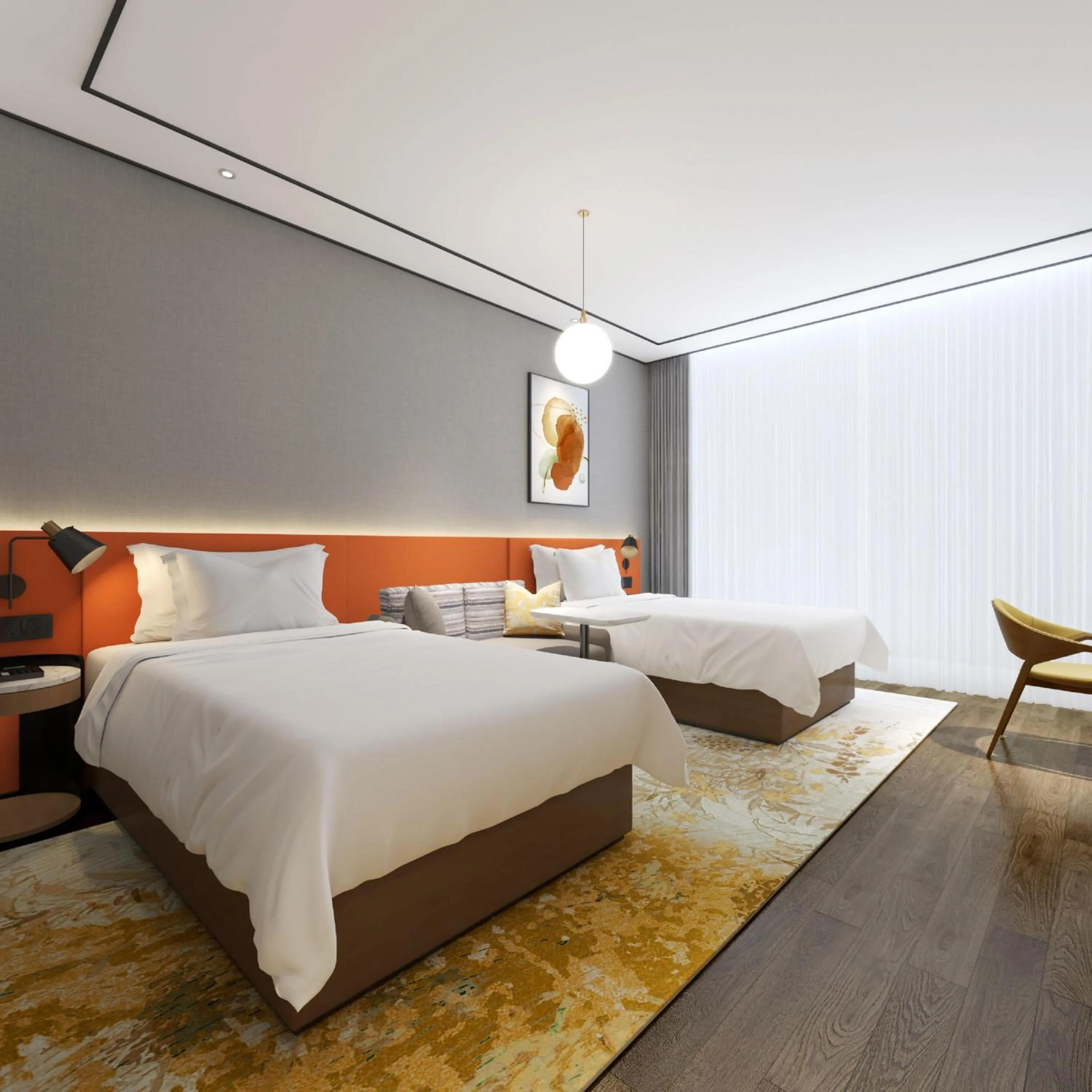 Bed in Hilton Garden Inn Hangzhou Grand Canal