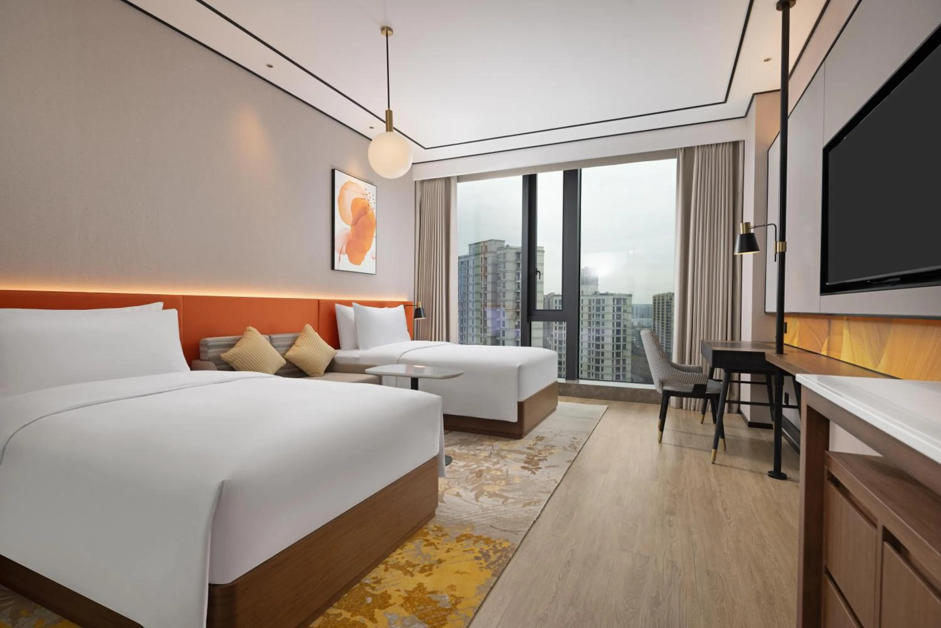 Bed in Hilton Garden Inn Hangzhou Grand Canal