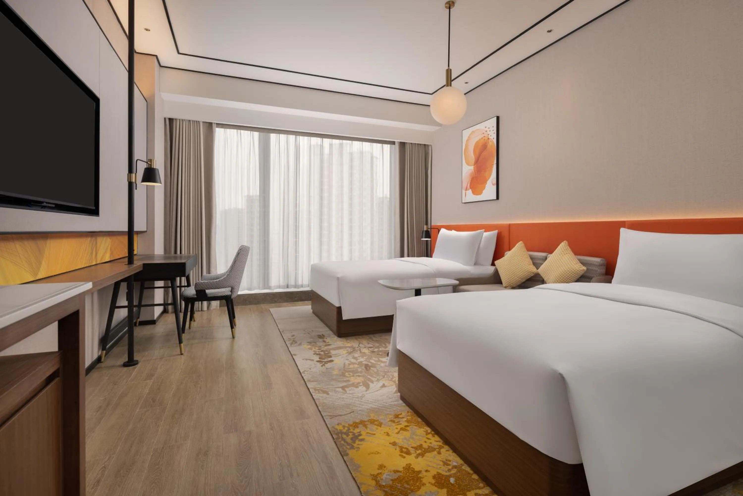 Bed in Hilton Garden Inn Hangzhou Grand Canal