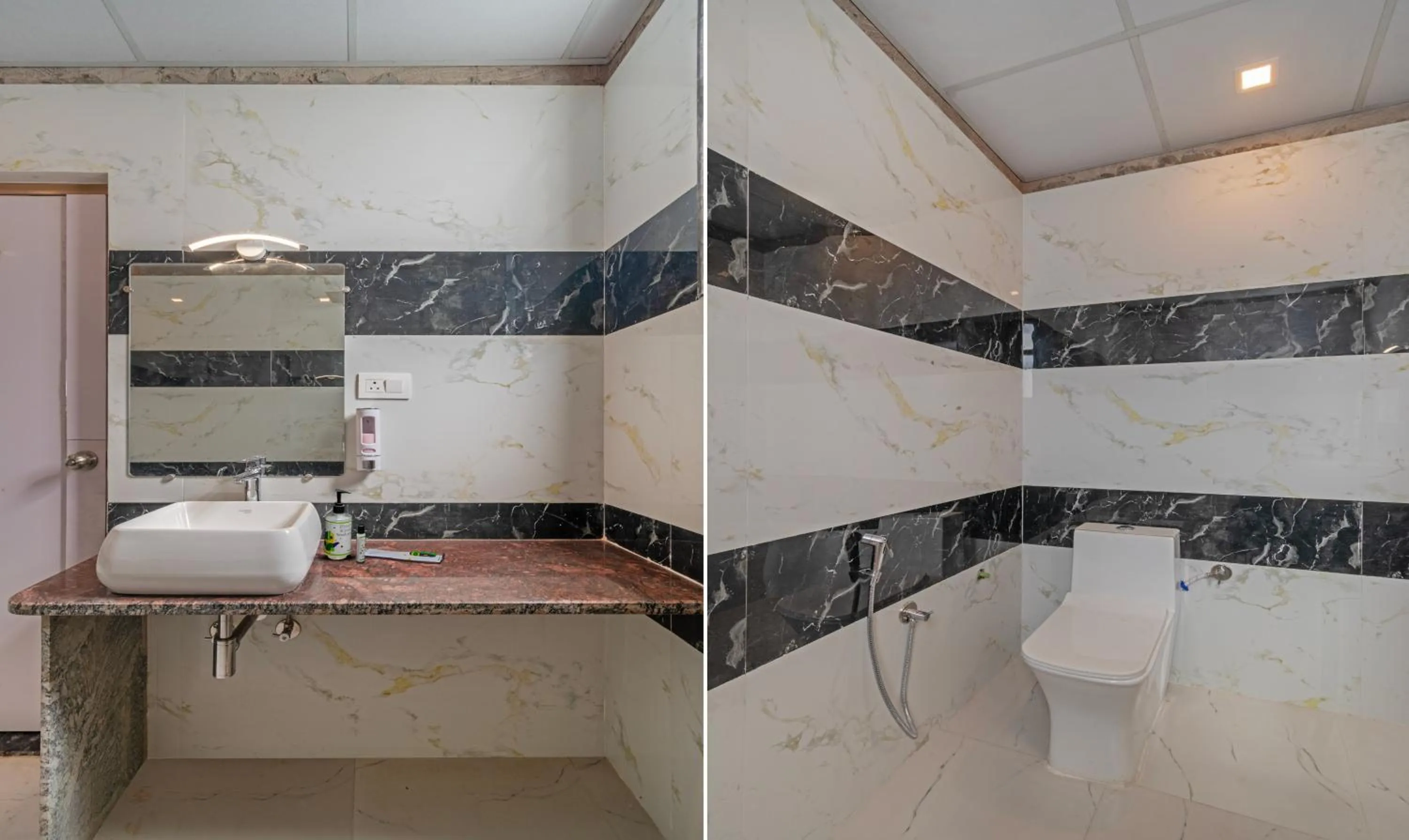 Bathroom in Treebo Heaven Grand Ayodhya