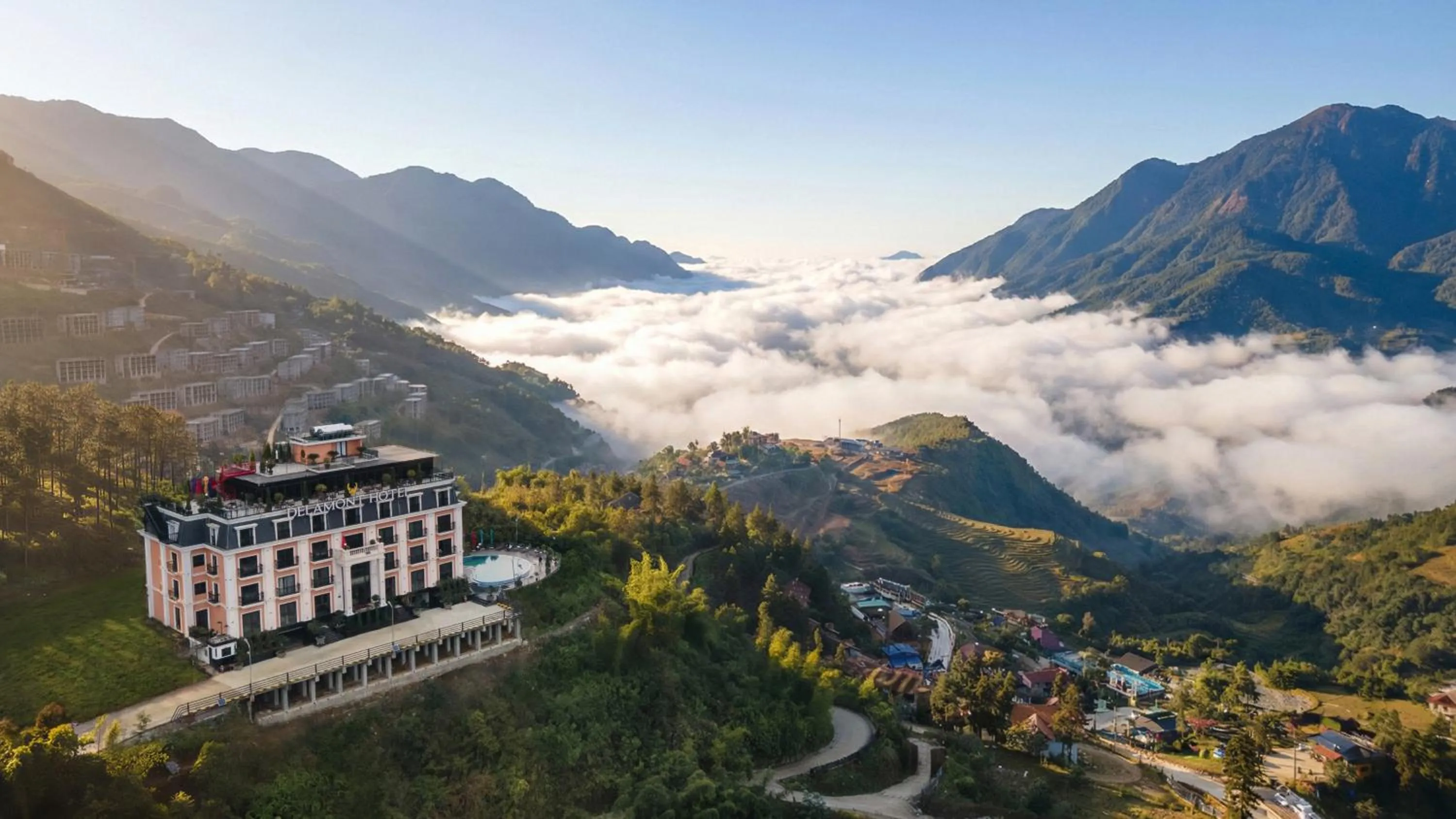 Property building in DeLaMont Sapa Hotel - Hill Serenity Retreat