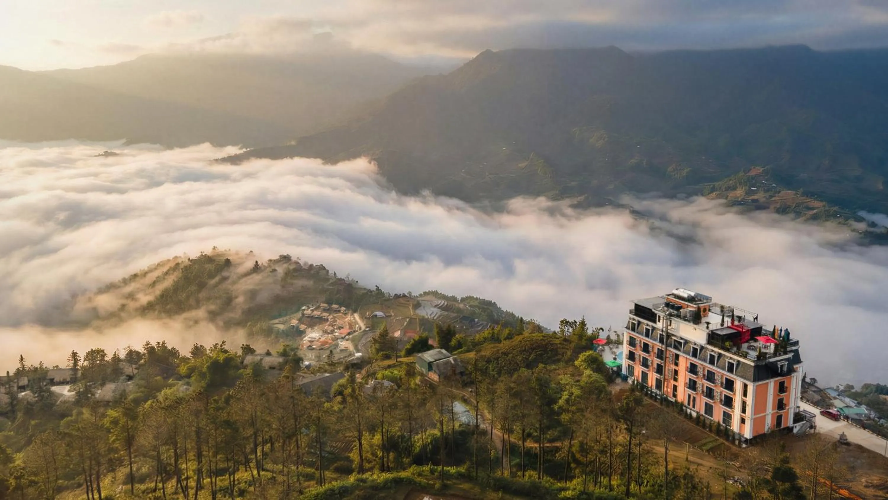 Property building in DeLaMont Sapa Hotel - Hill Serenity Retreat