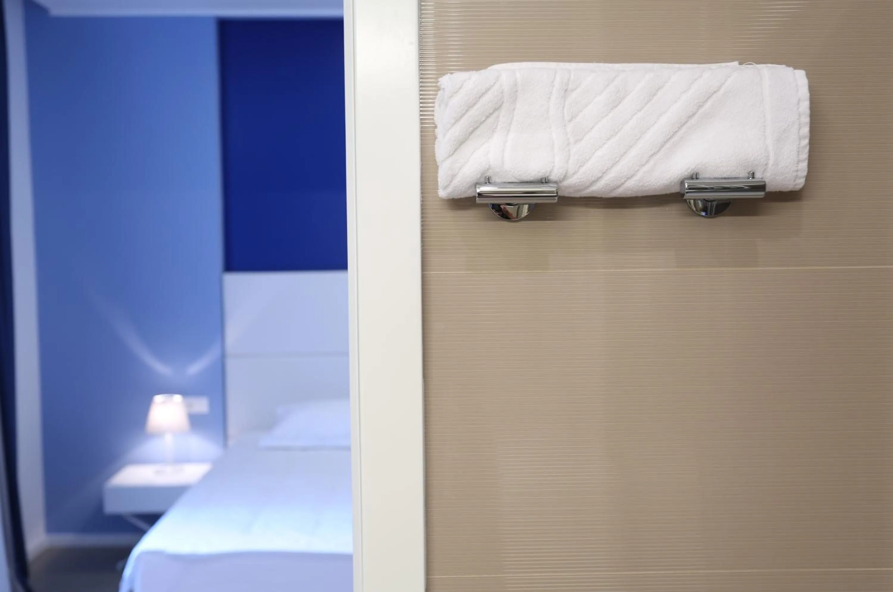 Bathroom, Bed in Guesthouse Villa Scalaria