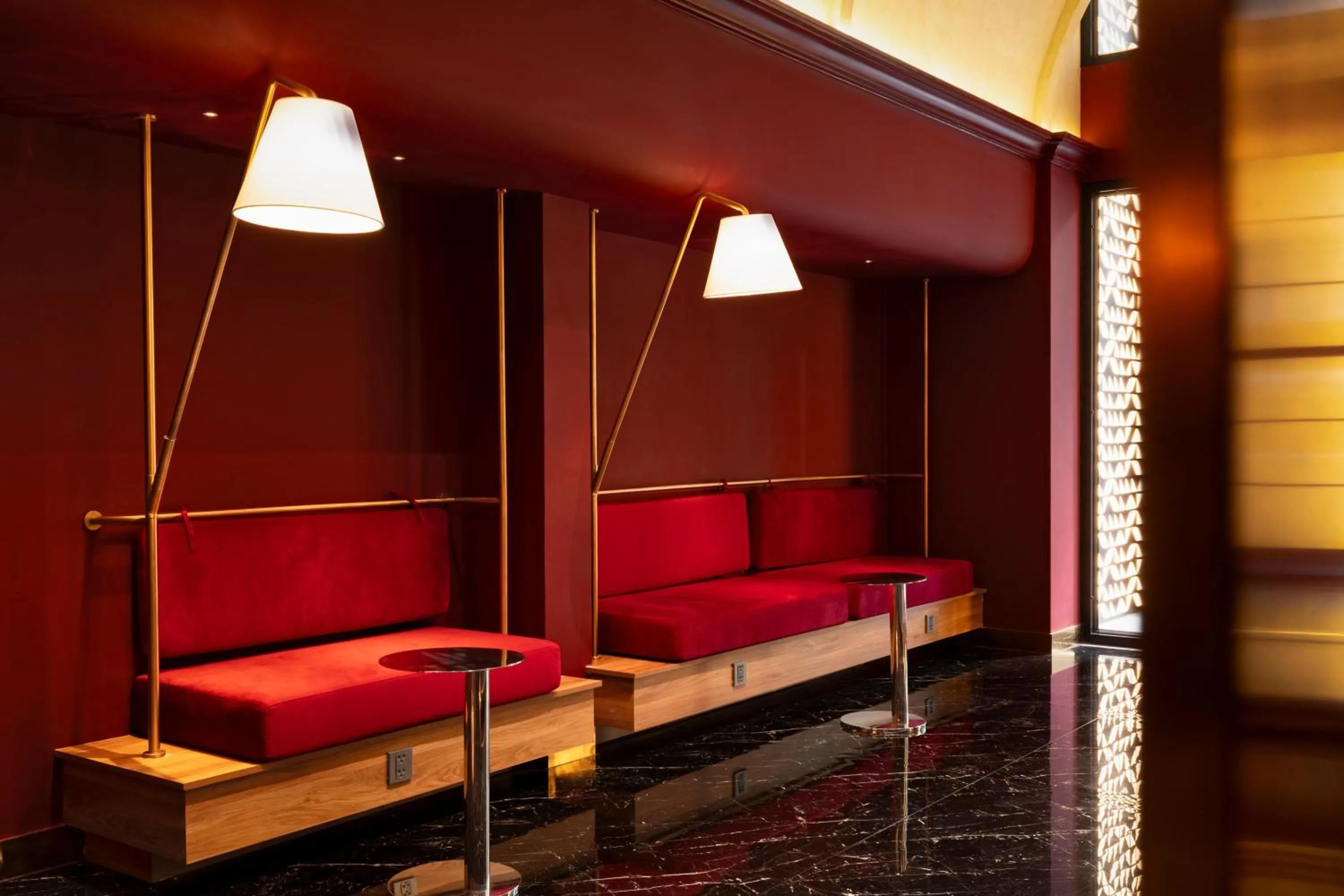 Seating area in Kin Hotel Onsen Edition