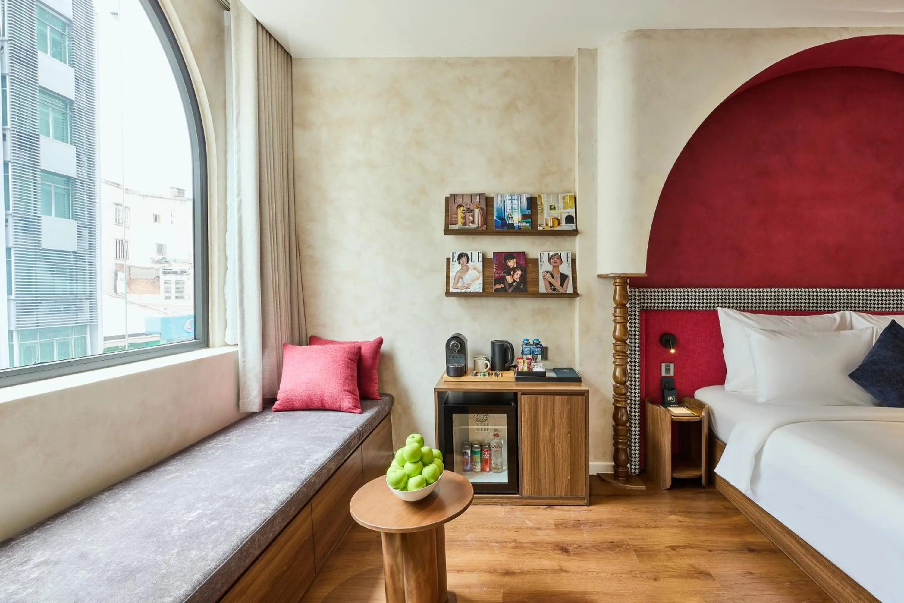 View (from property/room), Bed in Kin Hotel Onsen Edition