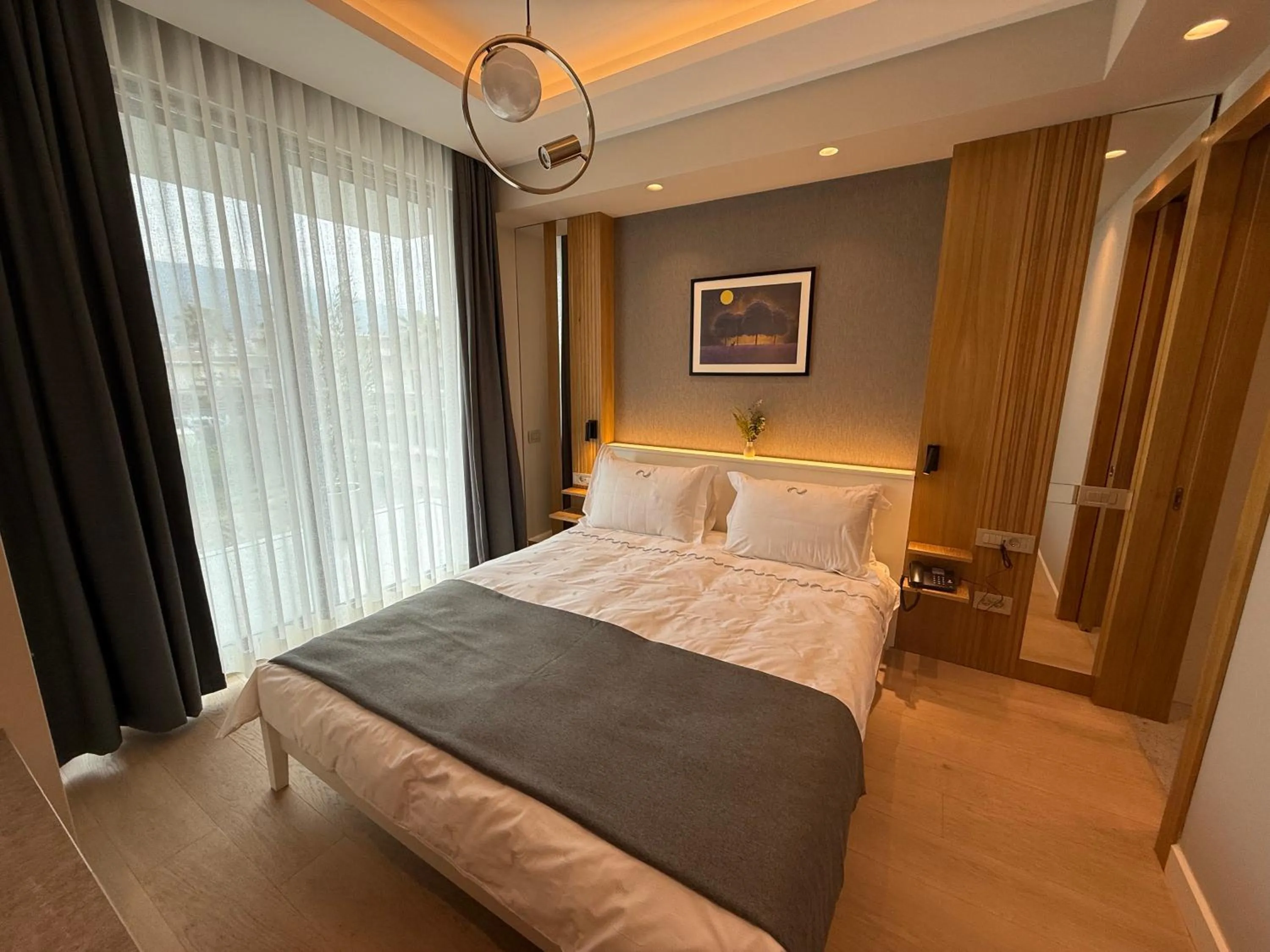 View (from property/room), Bed in RUKA Hotel