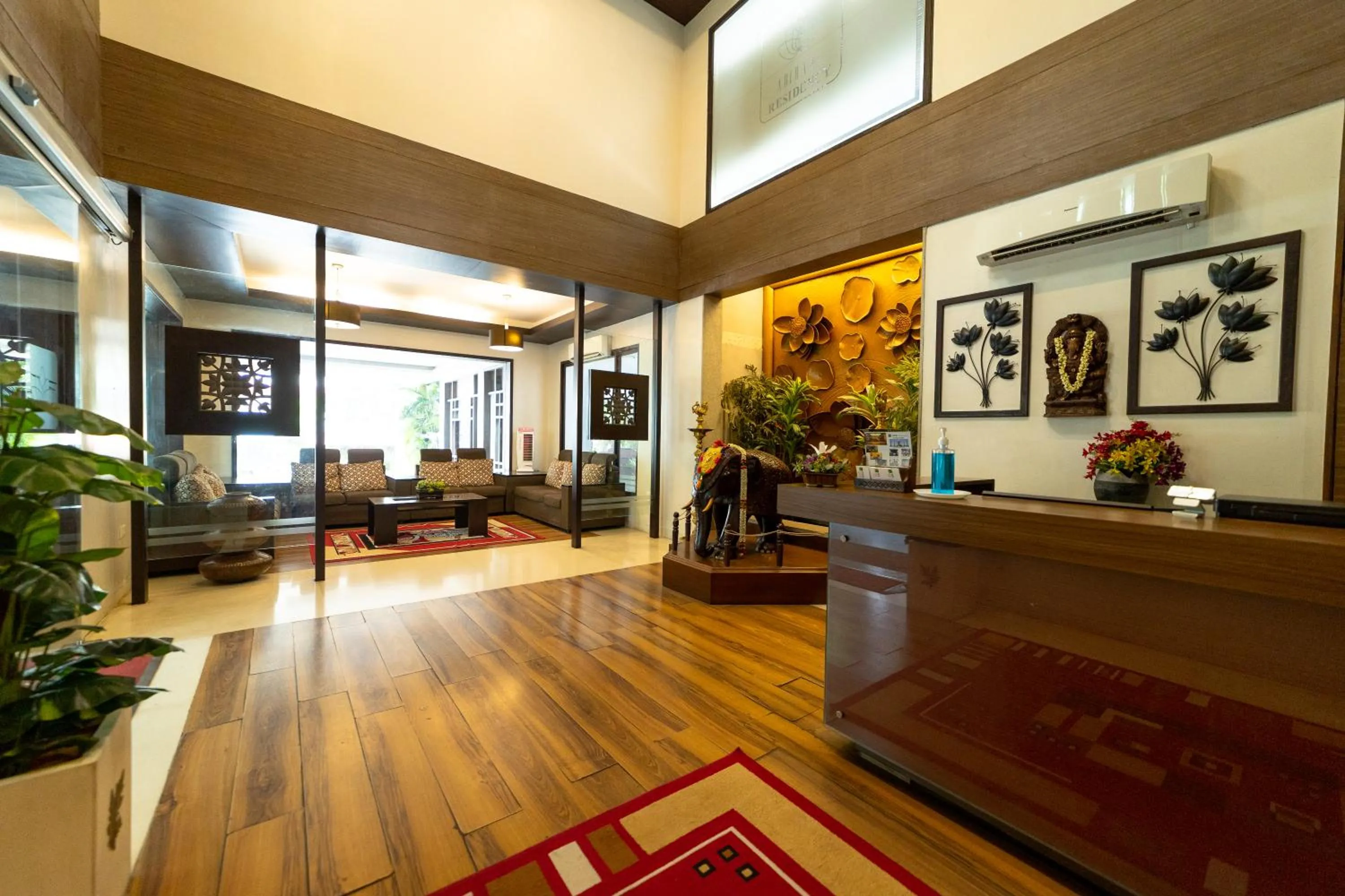 Seating area in Abirami Residency