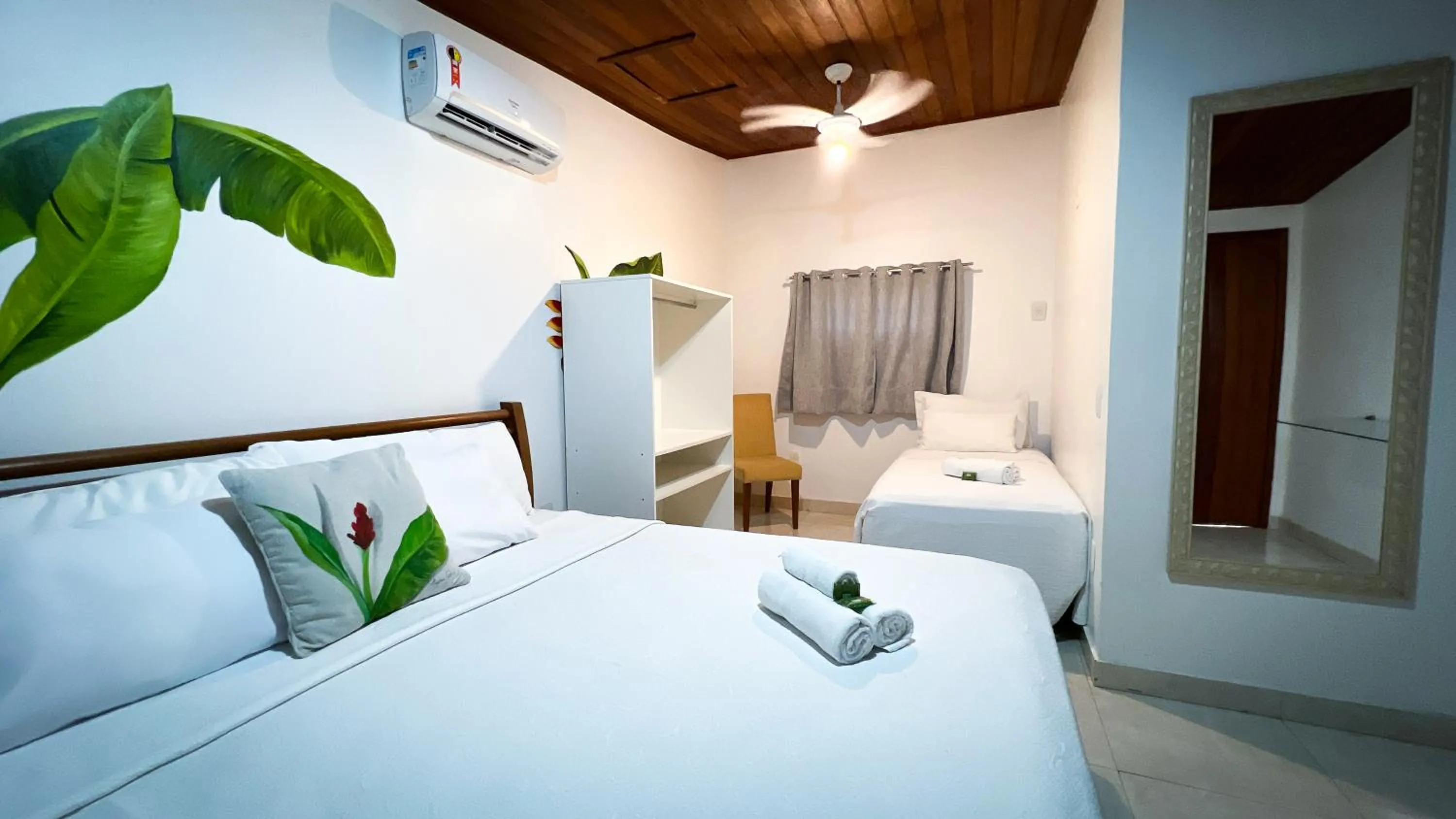 Bed in Pousada Praia e Conforto