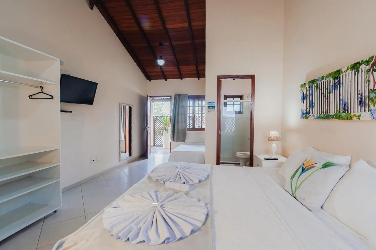 Bed in Pousada Praia e Conforto