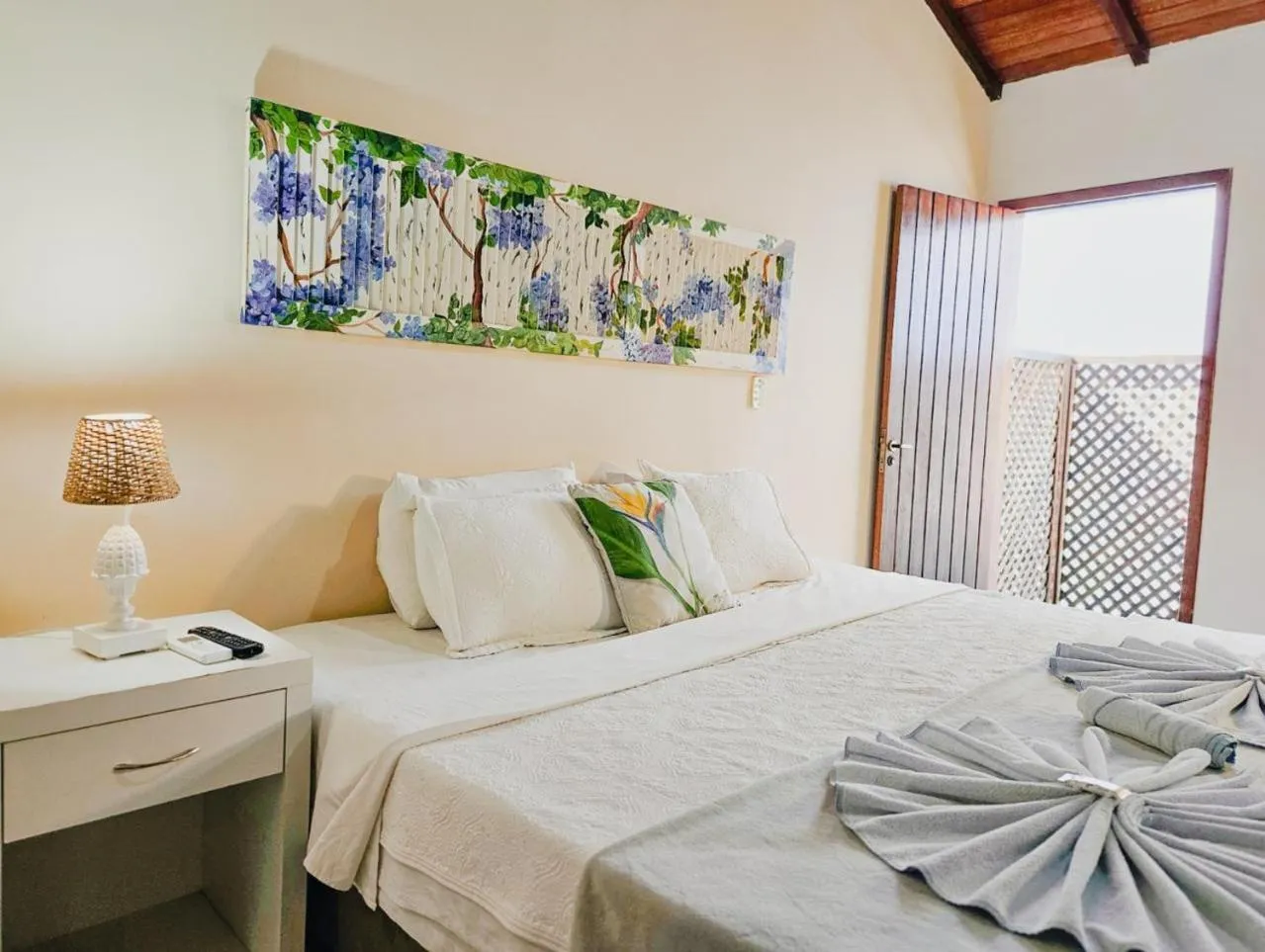 Bed in Pousada Praia e Conforto