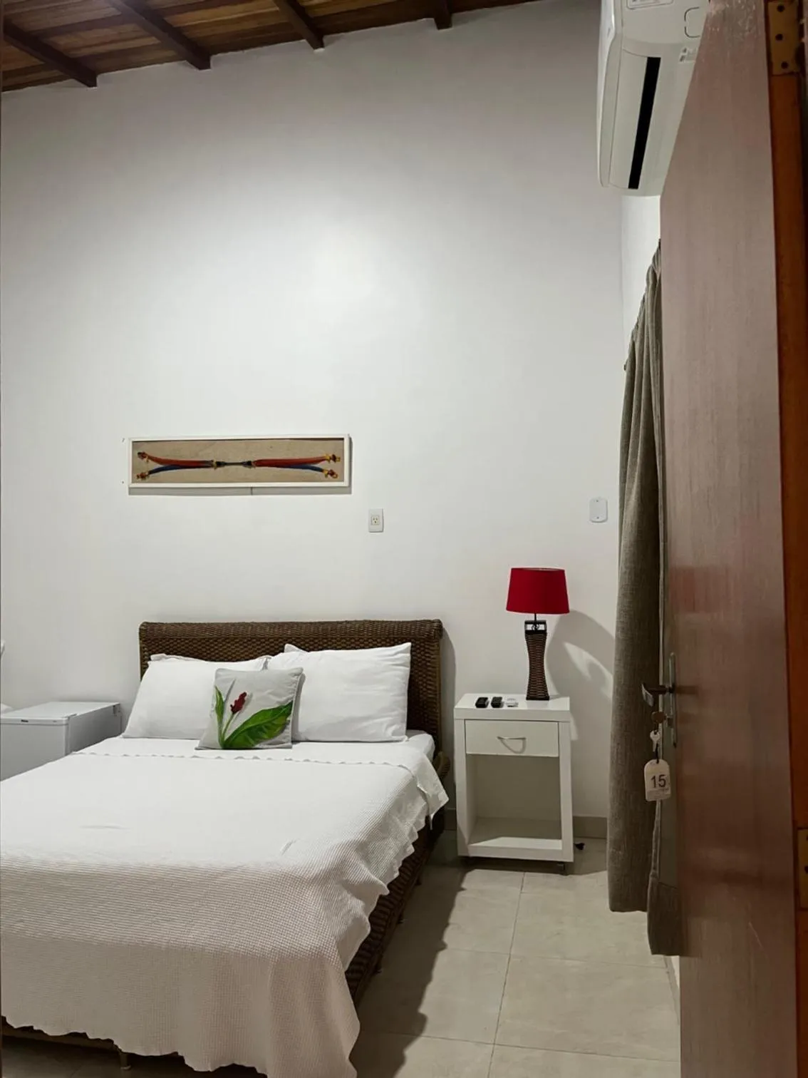 Bed in Pousada Praia e Conforto