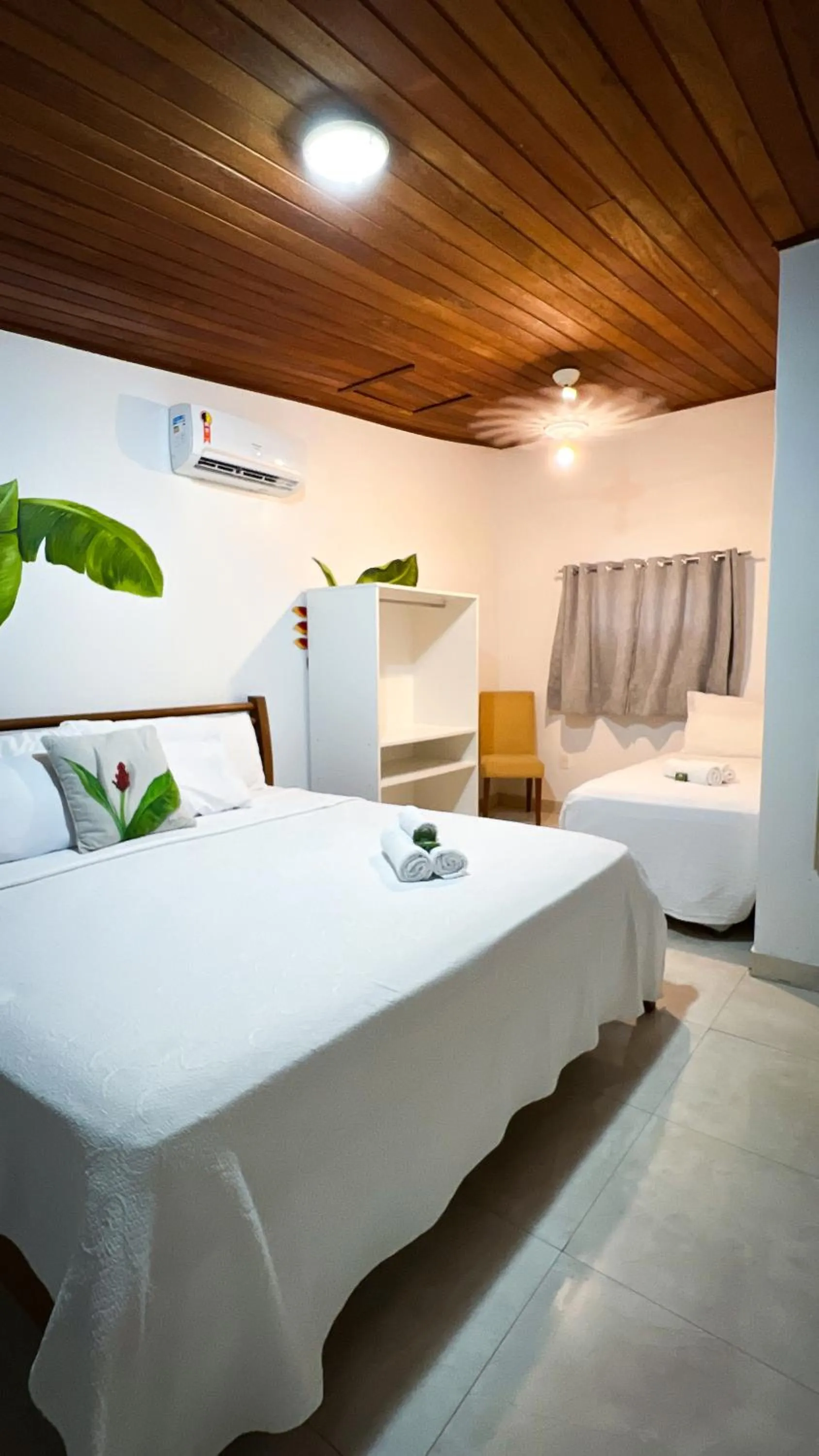 Bed in Pousada Praia e Conforto