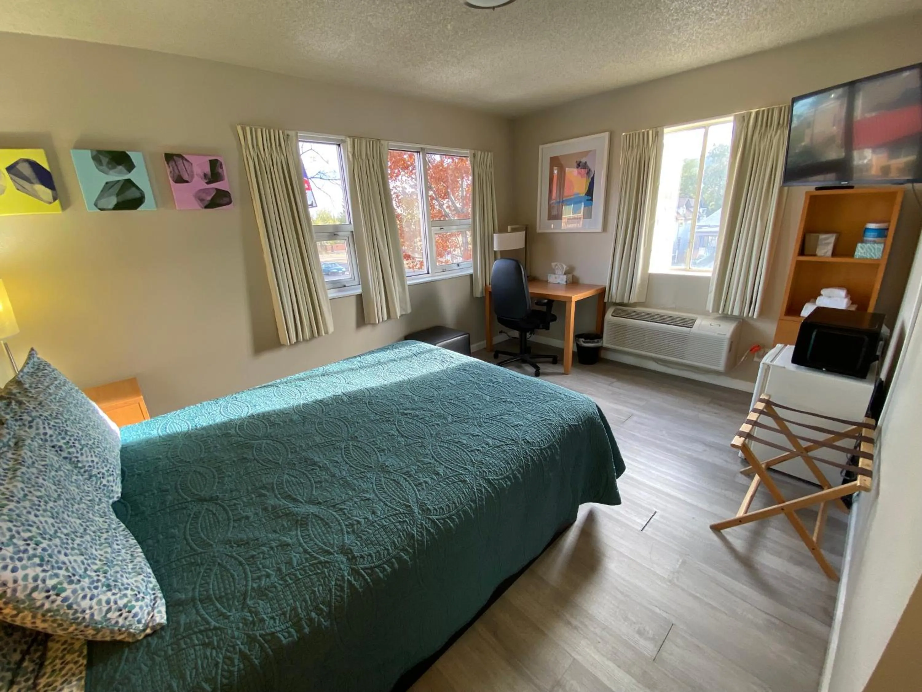 Bed in Garden of the Gods Motel