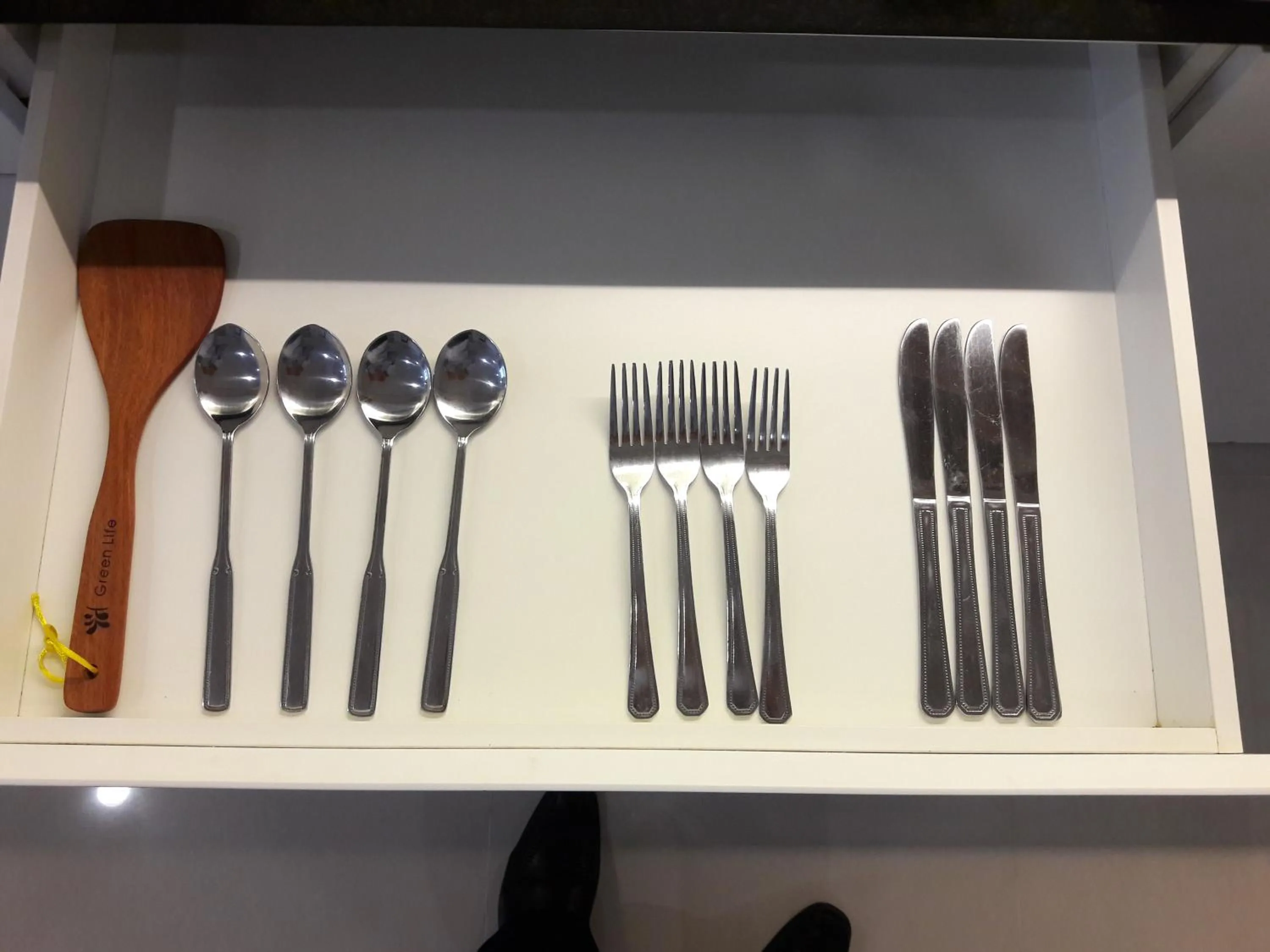 Kitchen or kitchenette in Bluesky Serviced Apartment Airport Plaza