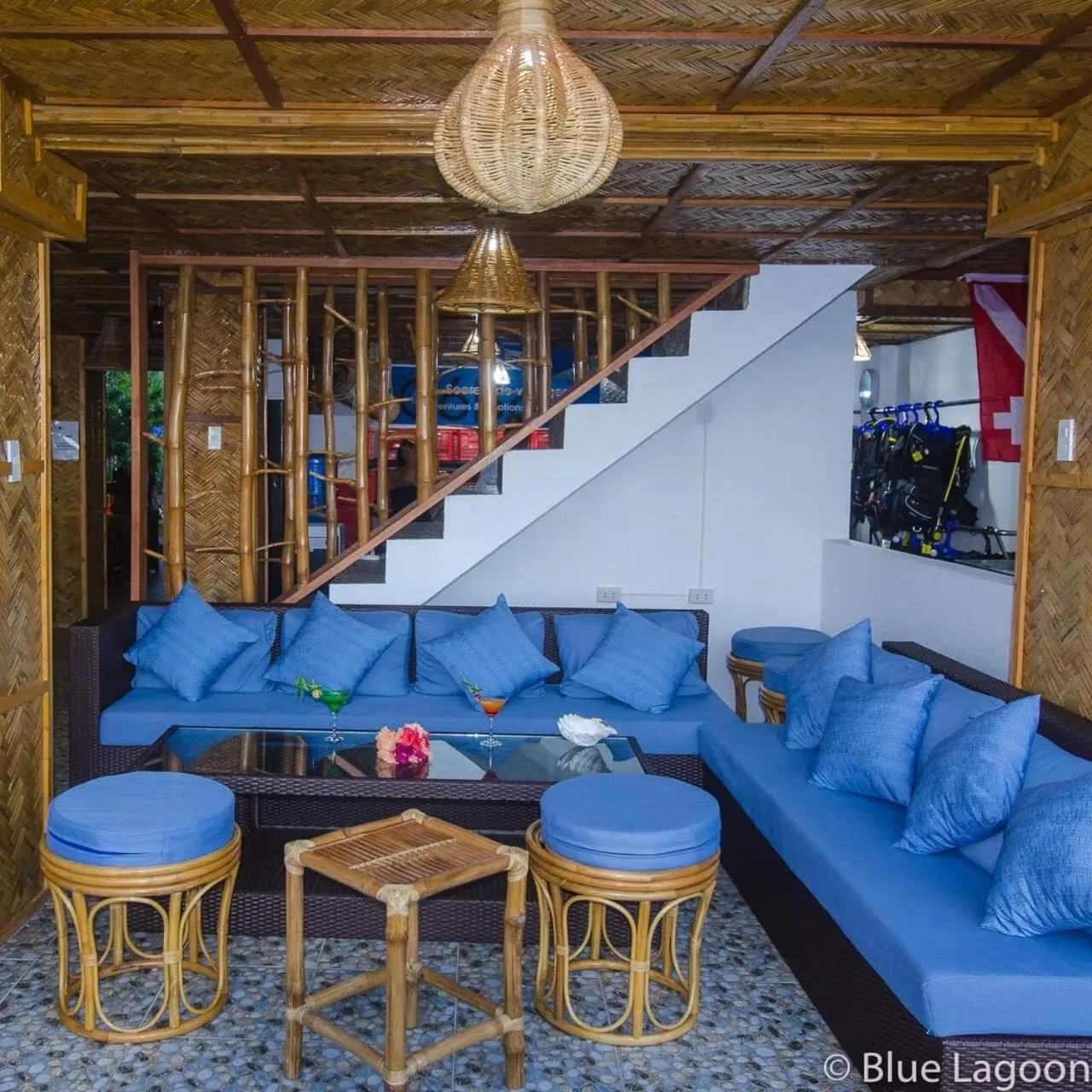 Living room in Blue Lagoon Dive Resort