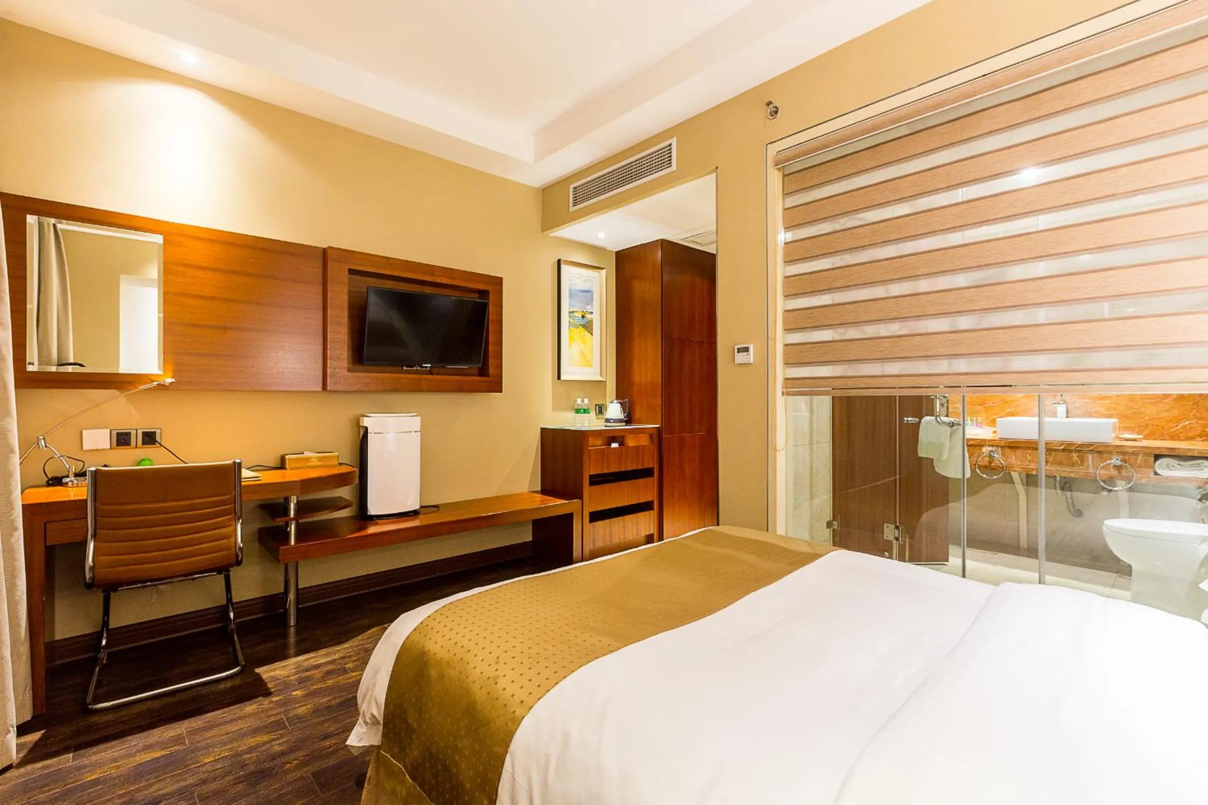 Bed in Mai Xinge Boutique Hotel - Free shuttle buses are provided between PVG Airport and Disneyland