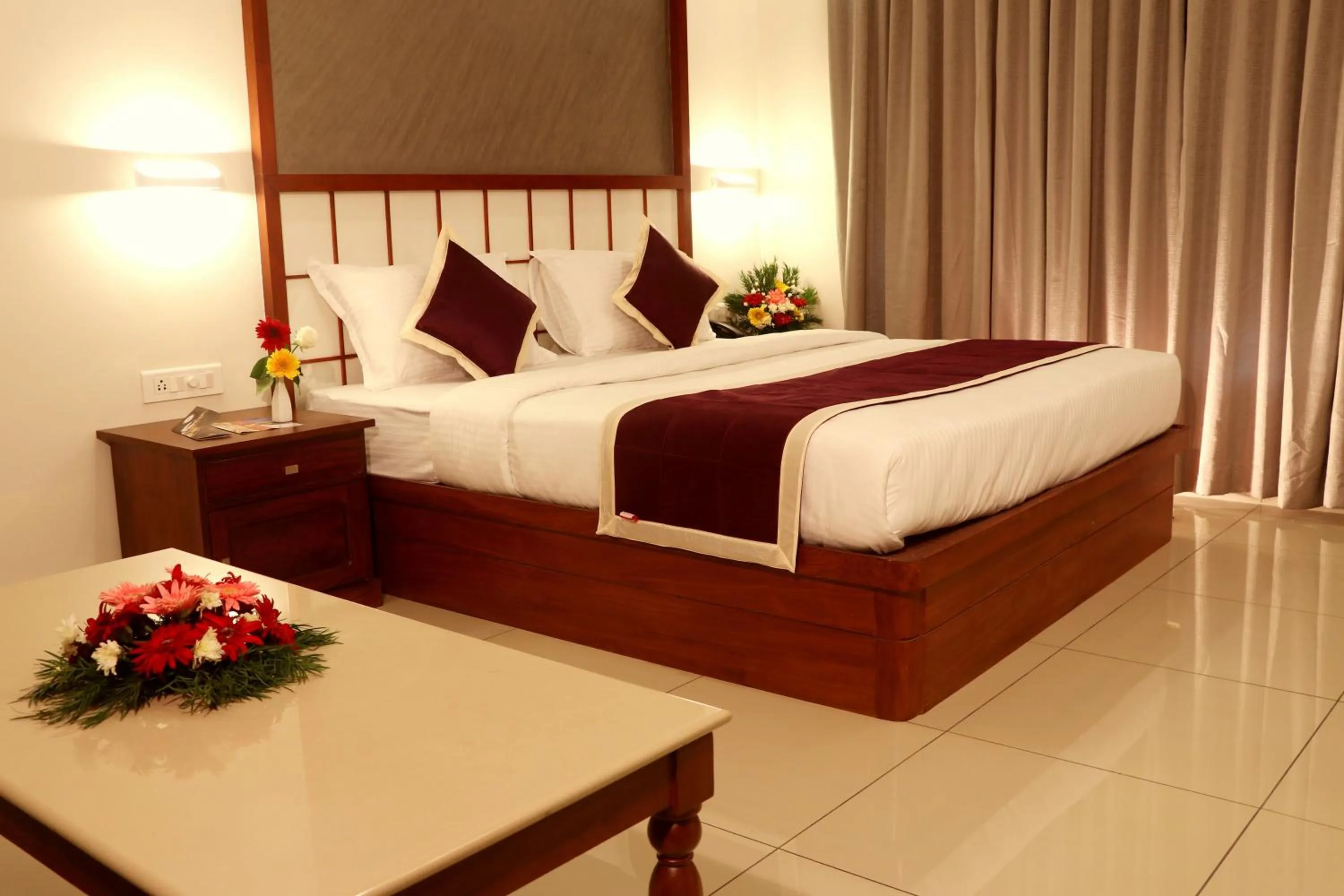 Bed in Bhasuri Inn Guruvayoor