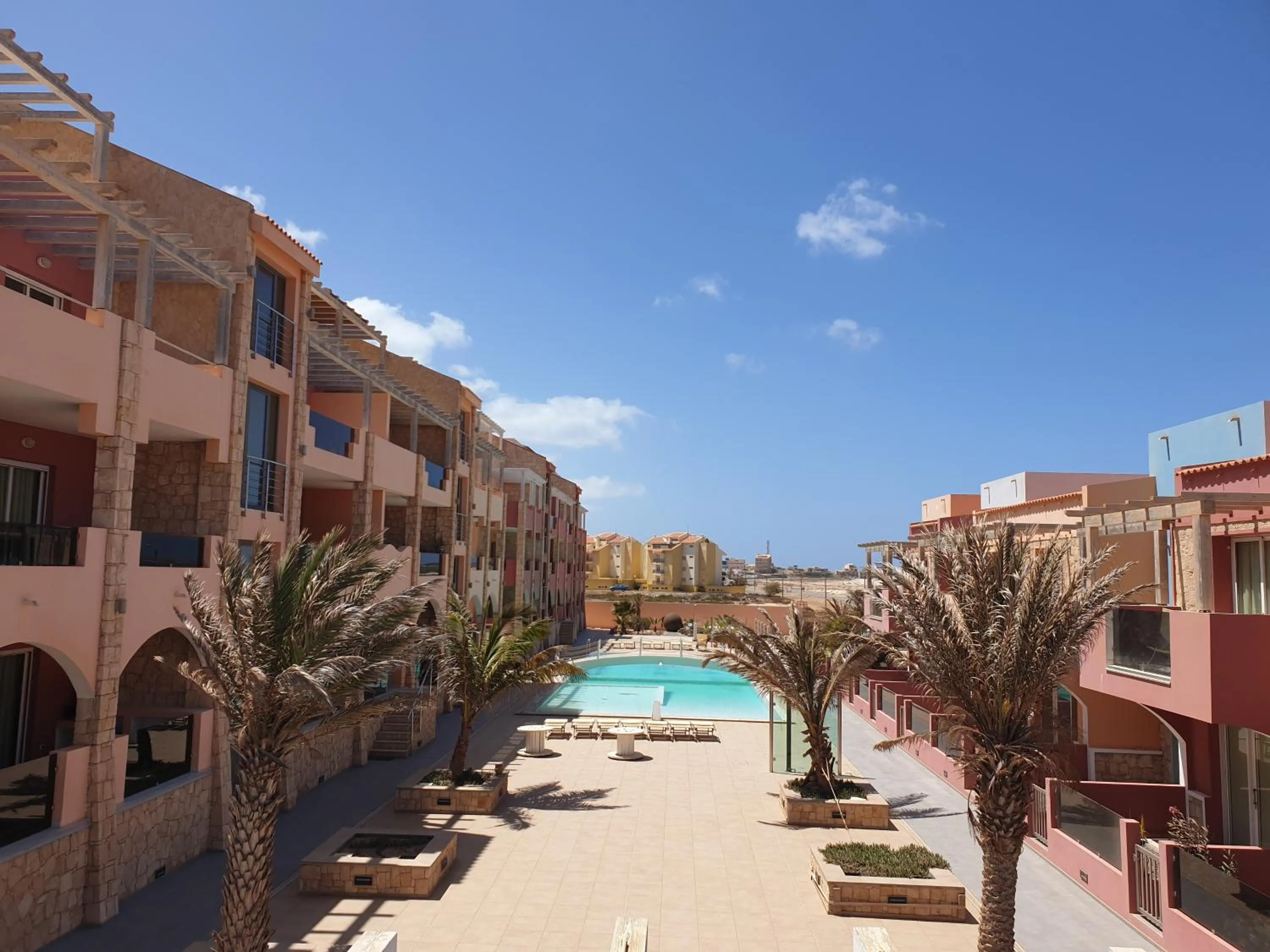 Pool view in Aparthotel Por do Sol