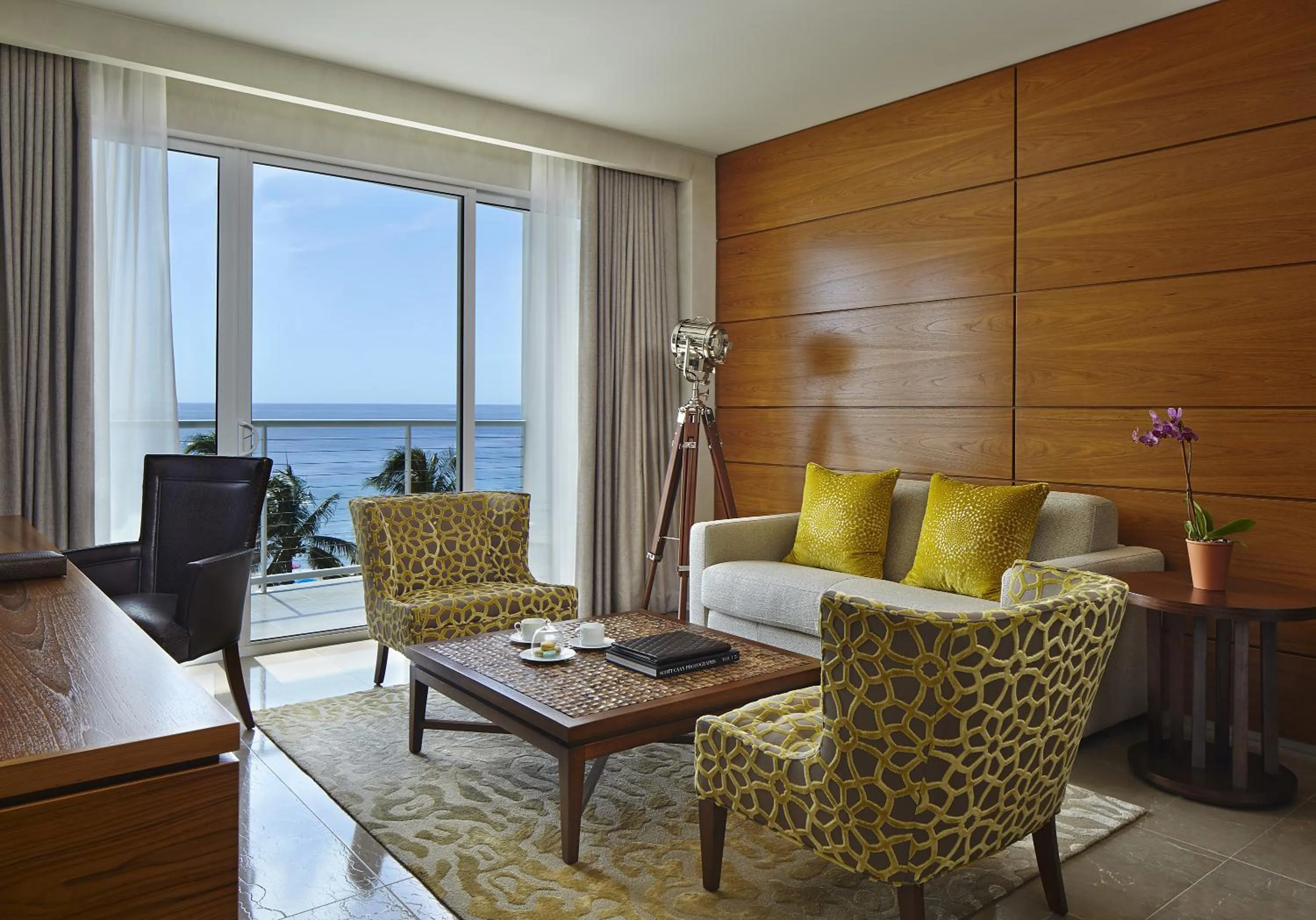 Seating area in Royal Blues Hotel