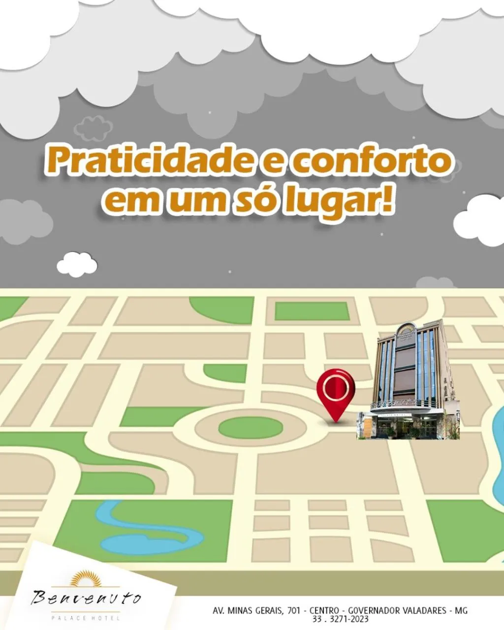 Location in Benvenuto Palace Hotel