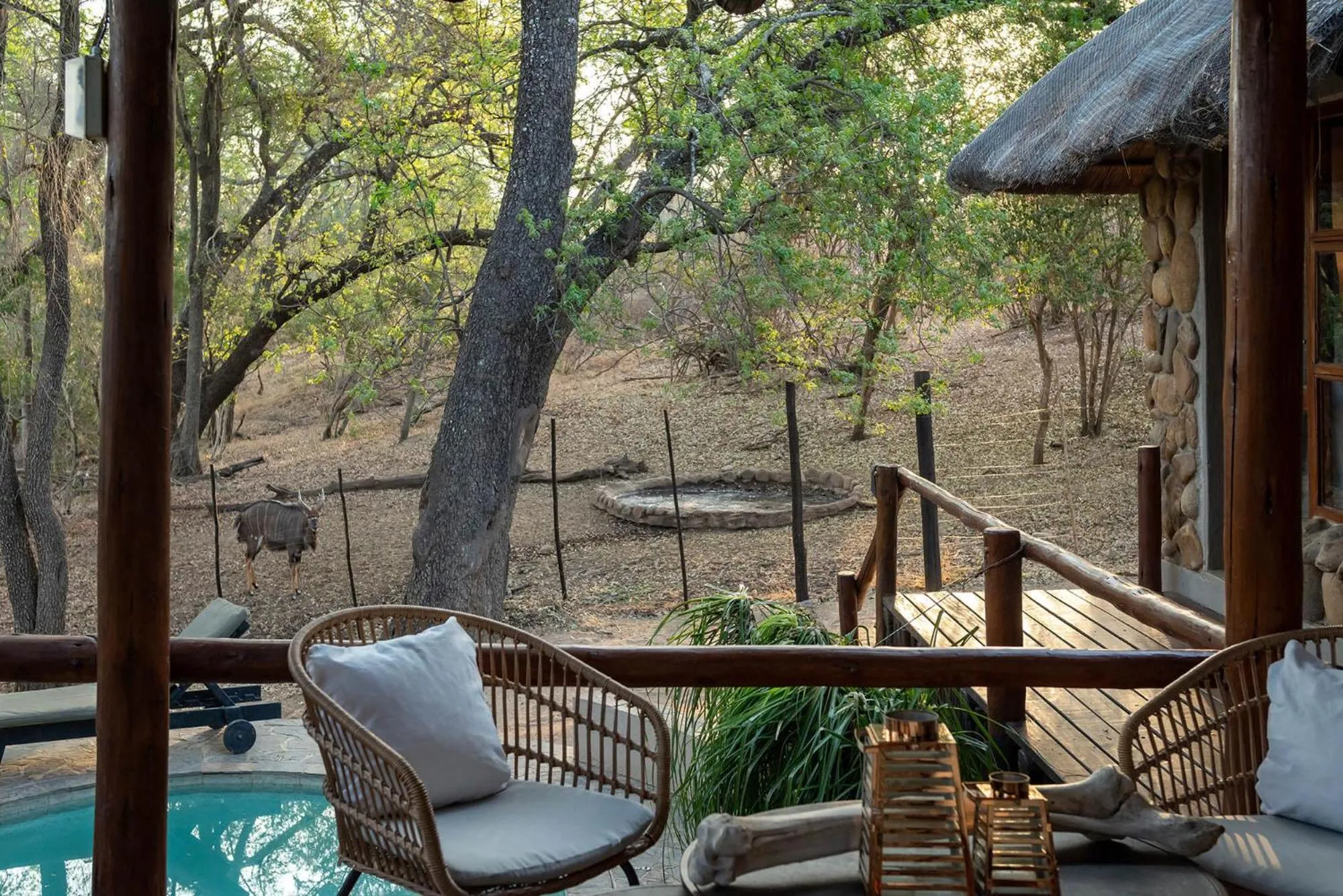 Patio in Karongwe - Kuname Safari Lodge
