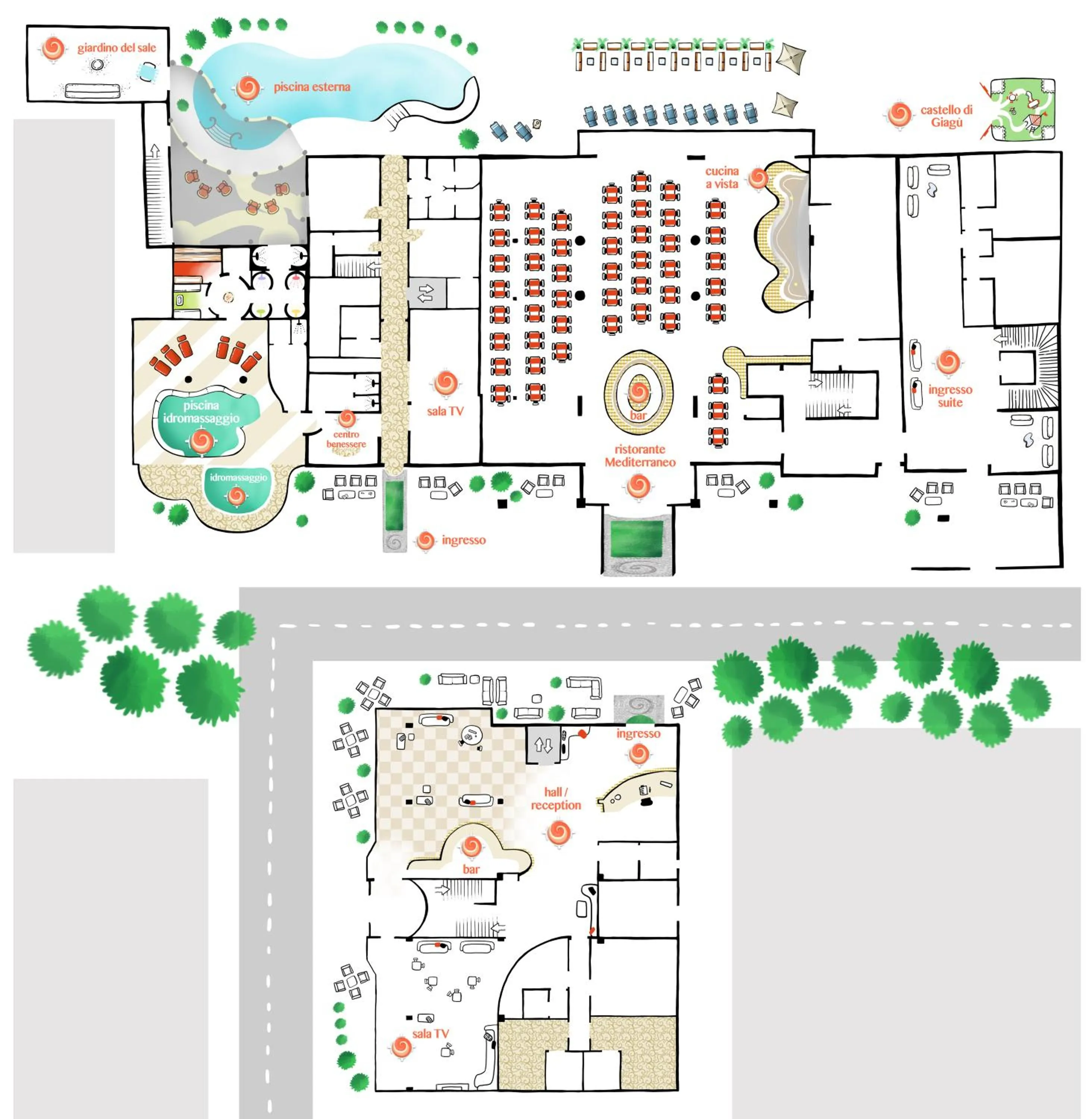 Floor plan in Hotel Mediterraneo Club Benessere