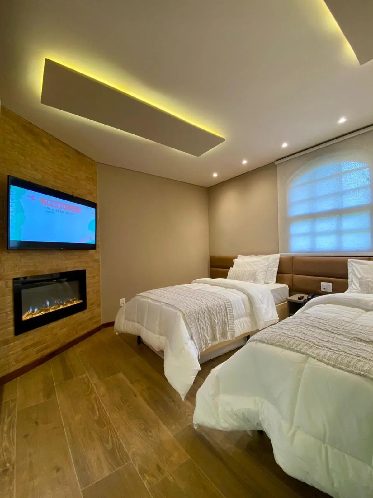 Bed in Hotel Fazenda Vilarejo All Inclusive