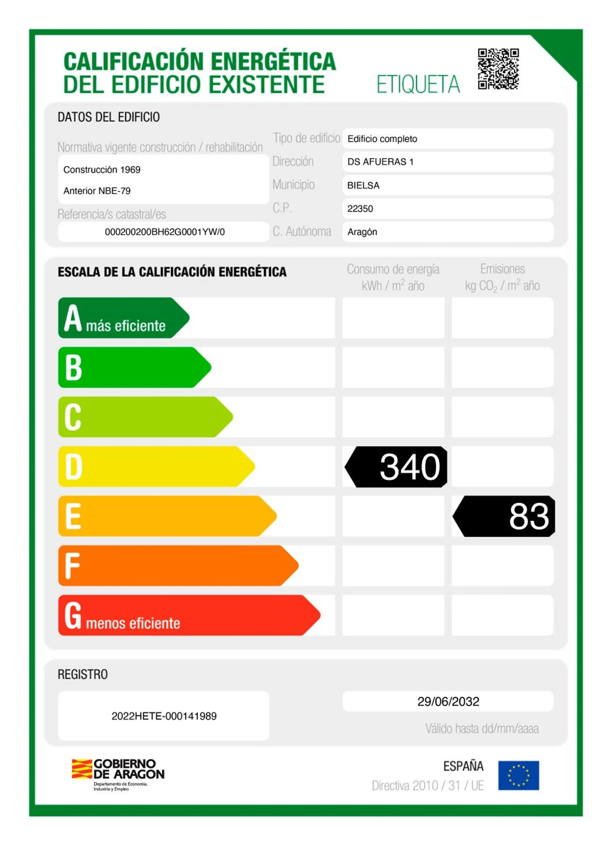 Logo/Certificate/Sign in Parador de Bielsa